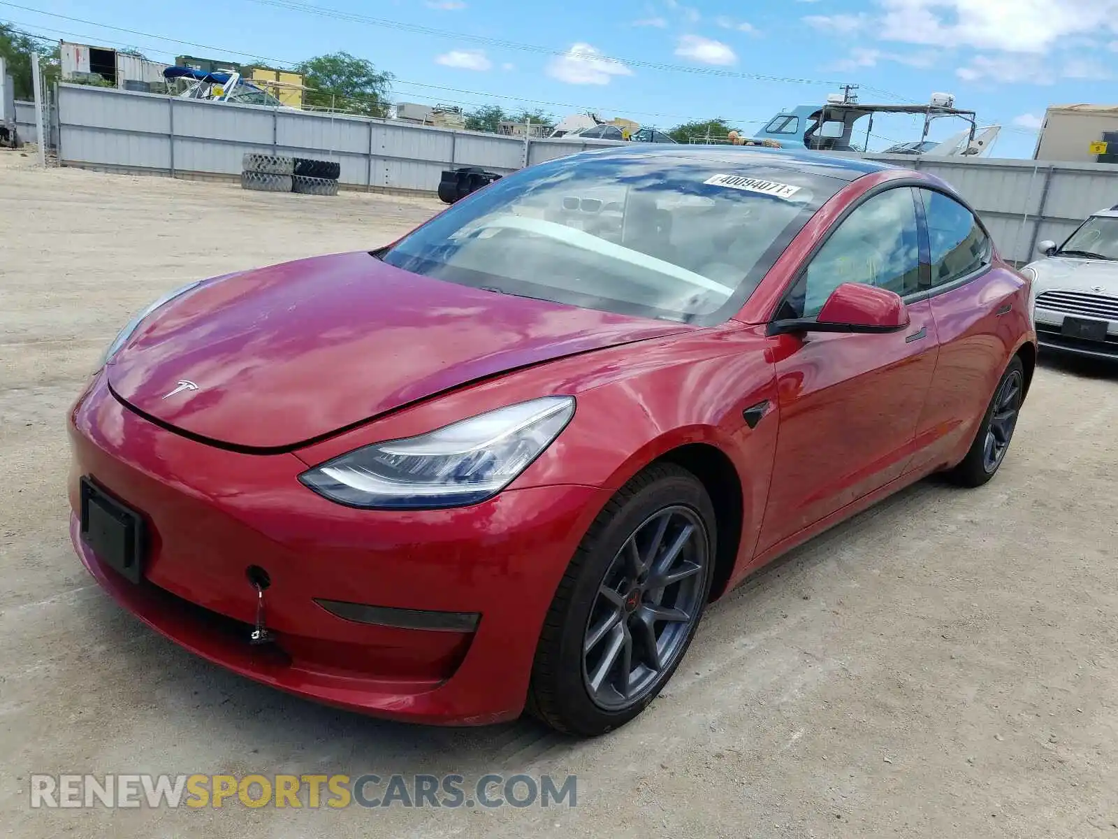 2 Photograph of a damaged car 5YJ3E1EA2MF838270 TESLA MODEL 3 2021