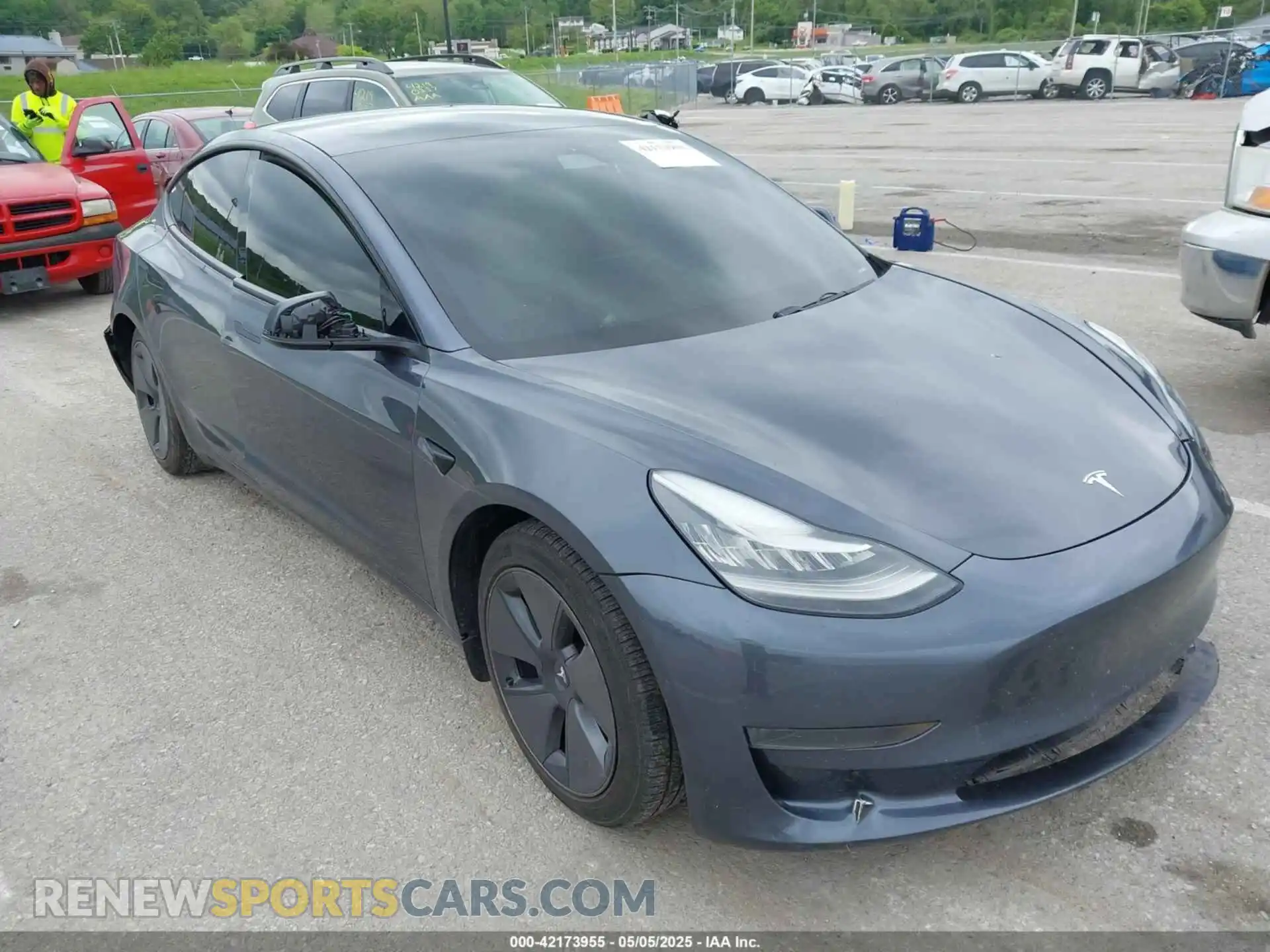 1 Photograph of a damaged car 5YJ3E1EA2MF849124 TESLA MODEL 3 2021