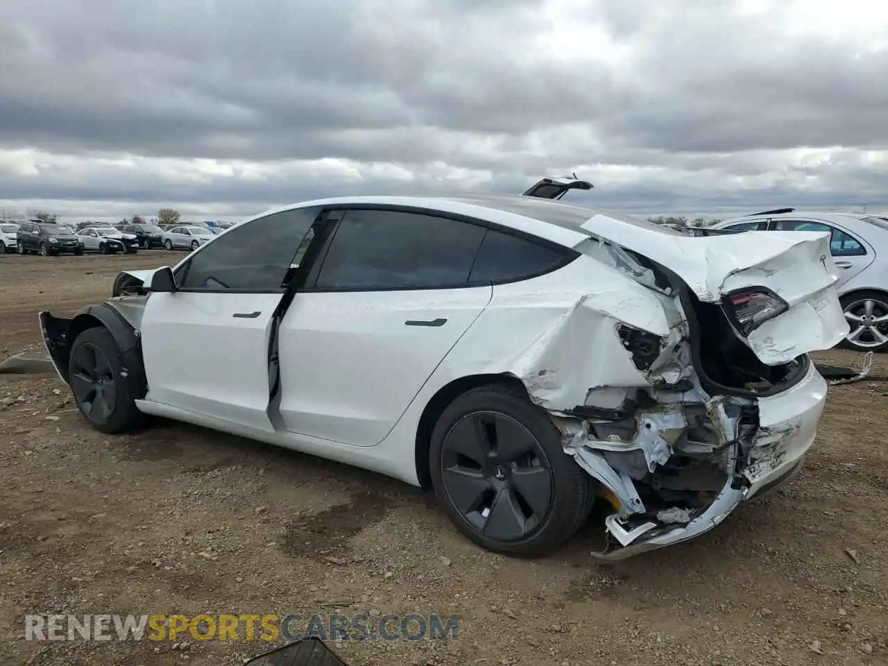 2 Photograph of a damaged car 5YJ3E1EA2MF853738 TESLA MODEL 3 2021
