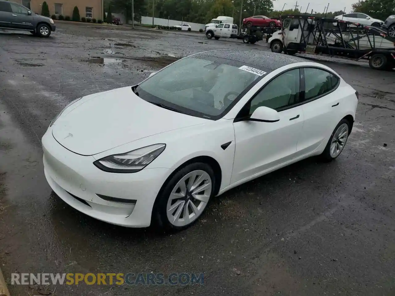 1 Photograph of a damaged car 5YJ3E1EA2MF853870 TESLA MODEL 3 2021