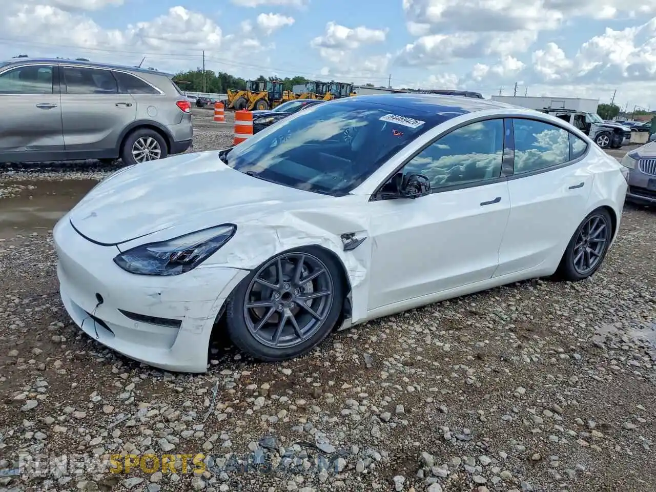 1 Photograph of a damaged car 5YJ3E1EA2MF854226 TESLA MODEL 3 2021