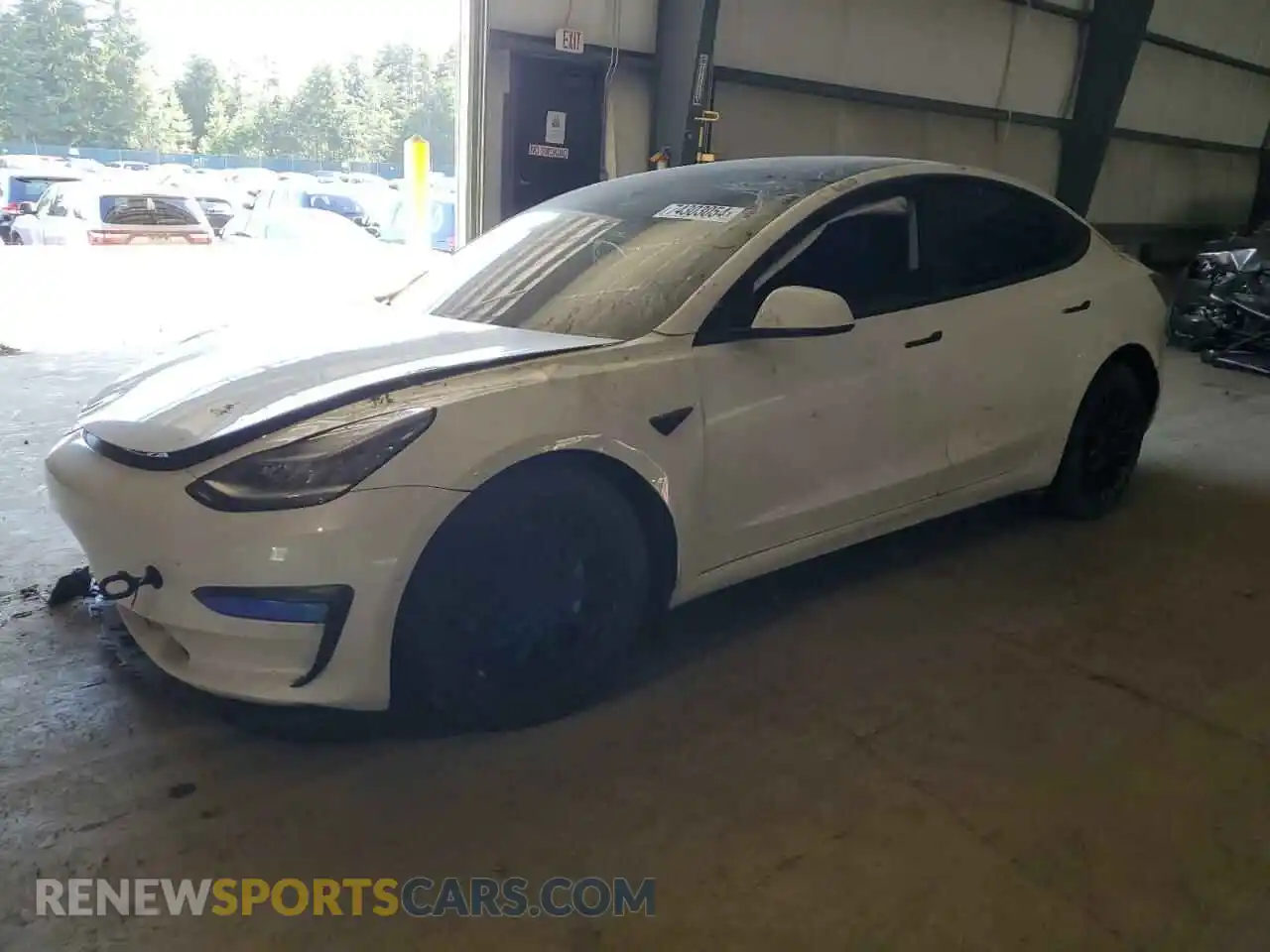 1 Photograph of a damaged car 5YJ3E1EA2MF859703 TESLA MODEL 3 2021