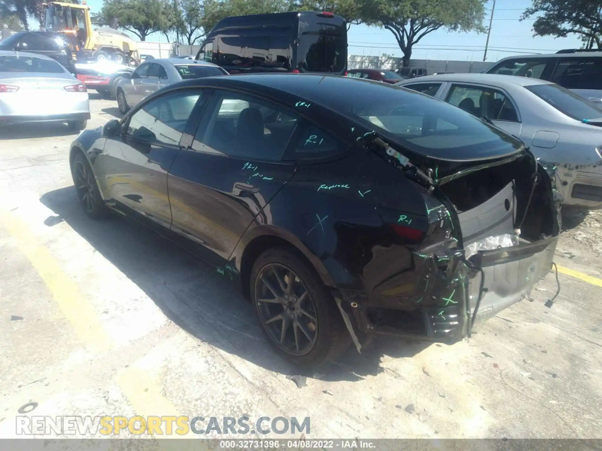 3 Photograph of a damaged car 5YJ3E1EA2MF911332 TESLA MODEL 3 2021