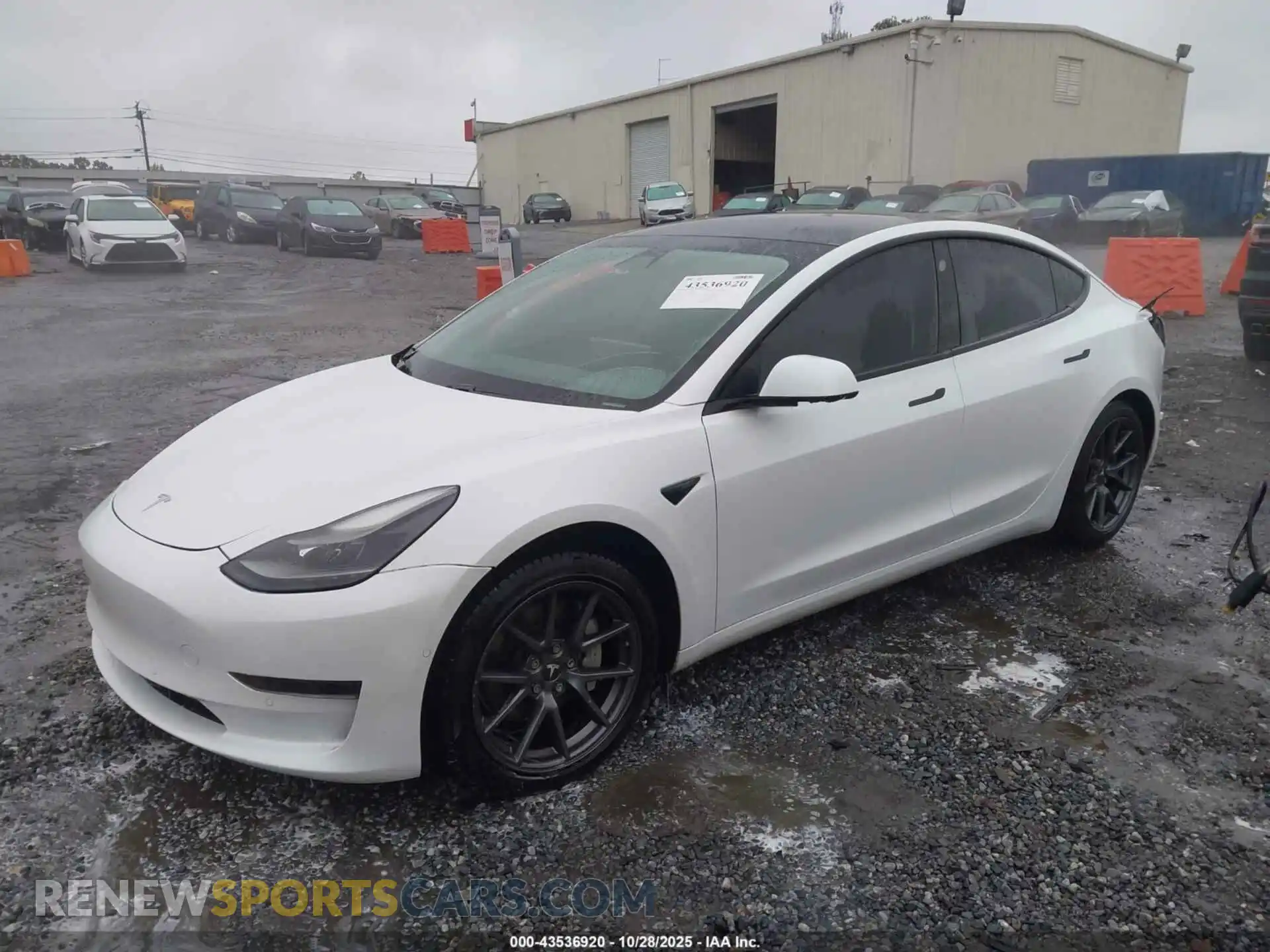 2 Photograph of a damaged car 5YJ3E1EA2MF913341 TESLA MODEL 3 2021