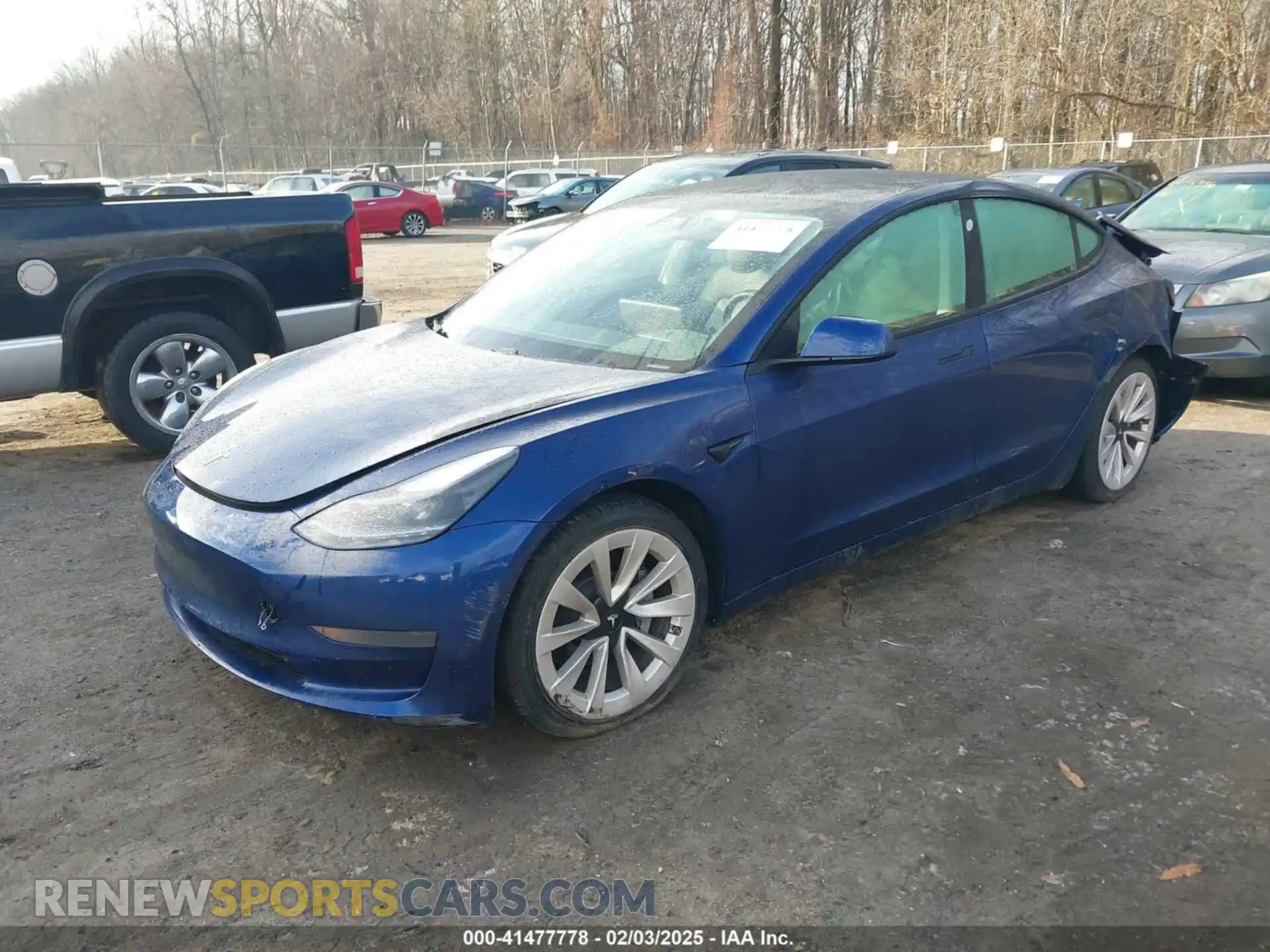 2 Photograph of a damaged car 5YJ3E1EA2MF917289 TESLA MODEL 3 2021
