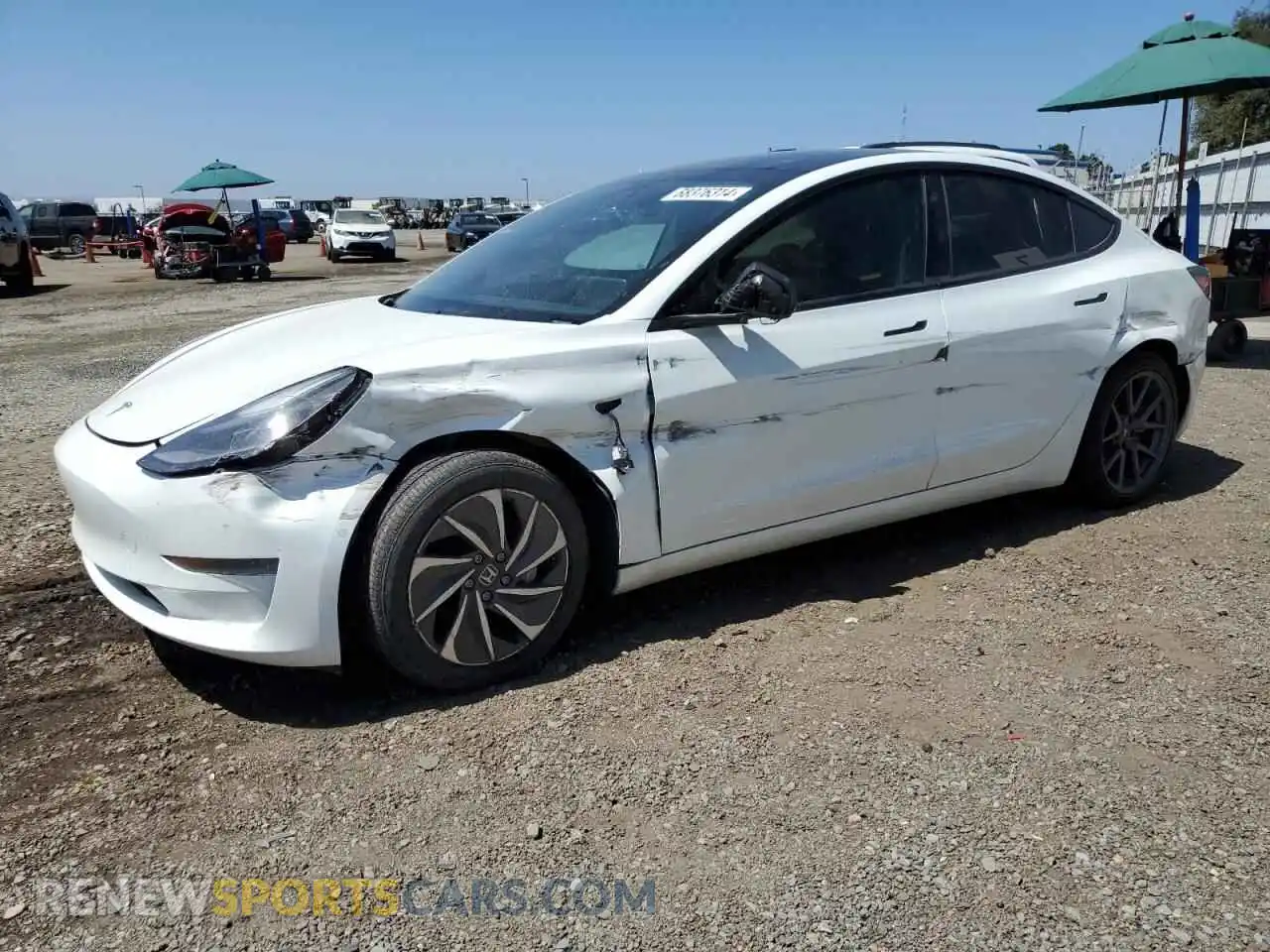 1 Photograph of a damaged car 5YJ3E1EA2MF922394 TESLA MODEL 3 2021