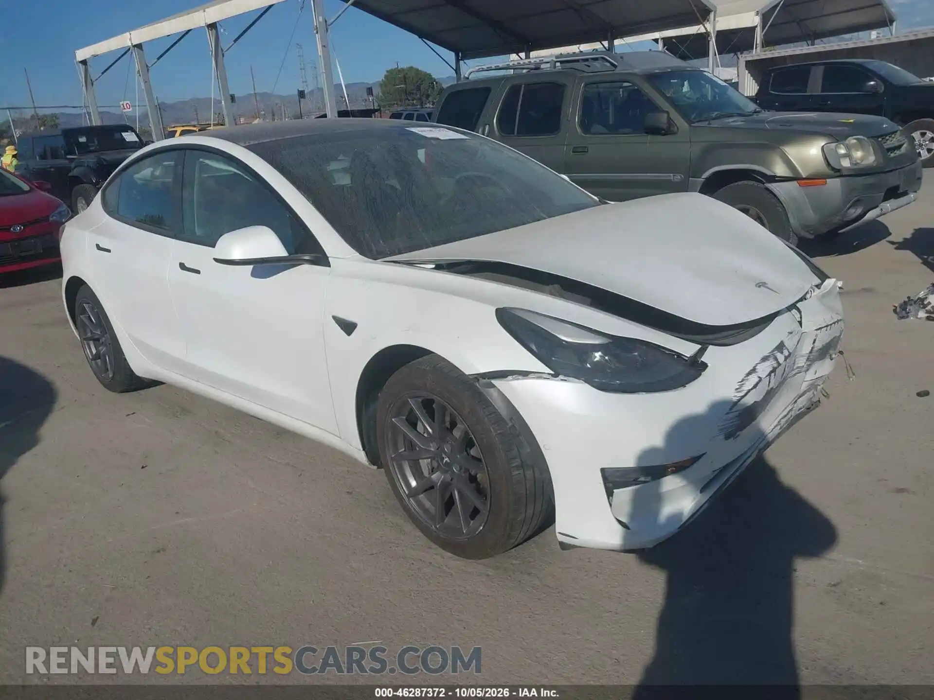 1 Photograph of a damaged car 5YJ3E1EA2MF940233 TESLA MODEL 3 2021