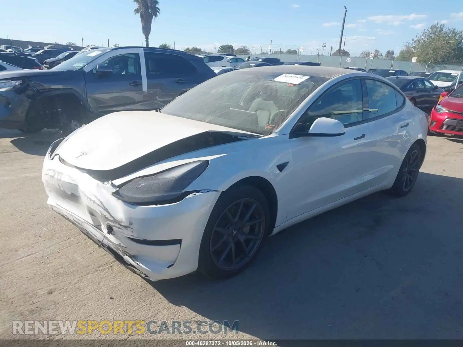 2 Photograph of a damaged car 5YJ3E1EA2MF940233 TESLA MODEL 3 2021