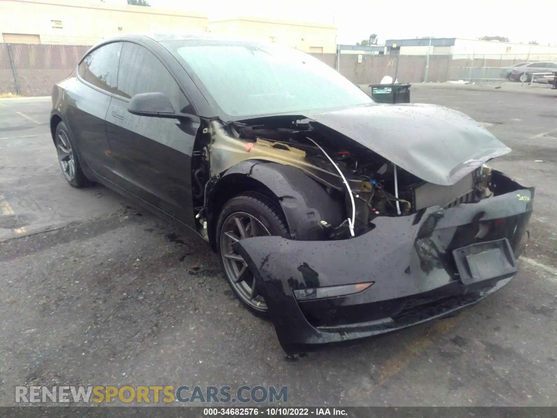1 Photograph of a damaged car 5YJ3E1EA2MF943018 TESLA MODEL 3 2021