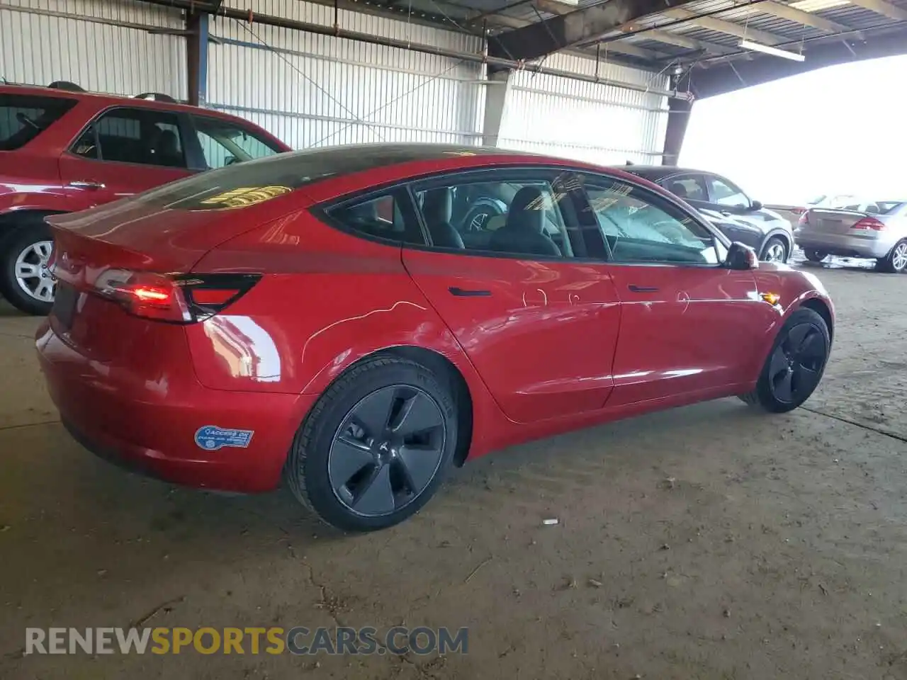3 Photograph of a damaged car 5YJ3E1EA2MF943133 TESLA MODEL 3 2021