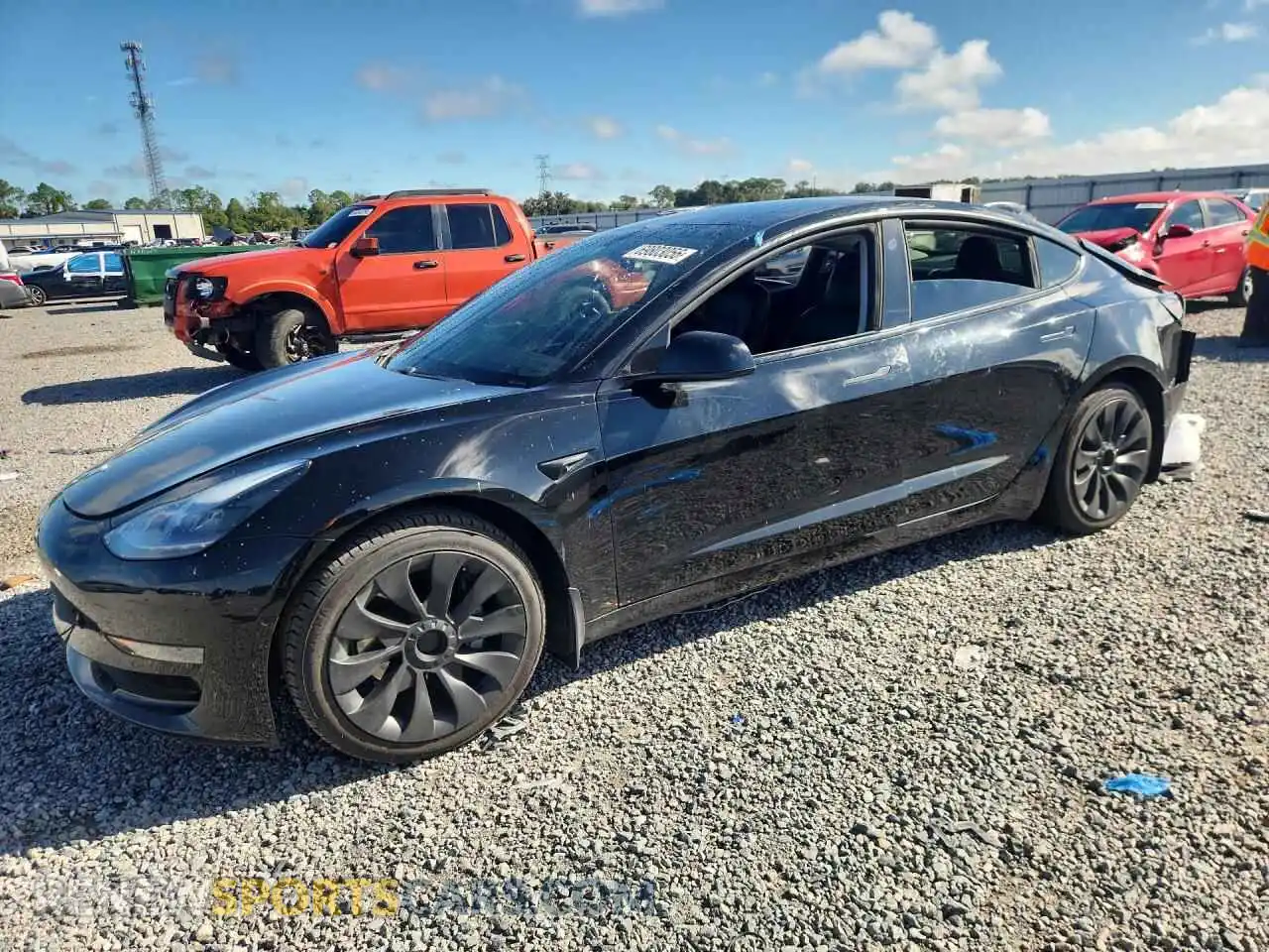 1 fotografías del automóvil dañado 5YJ3E1EA2MF977282 TESLA MODEL 3 2021