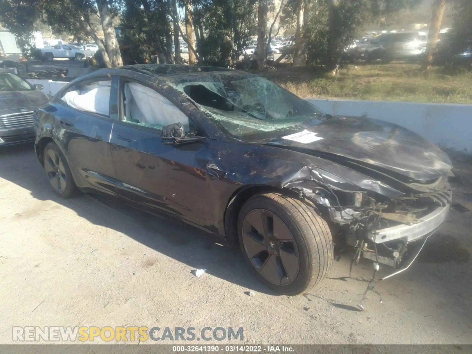 1 Photograph of a damaged car 5YJ3E1EA2MF985642 TESLA MODEL 3 2021