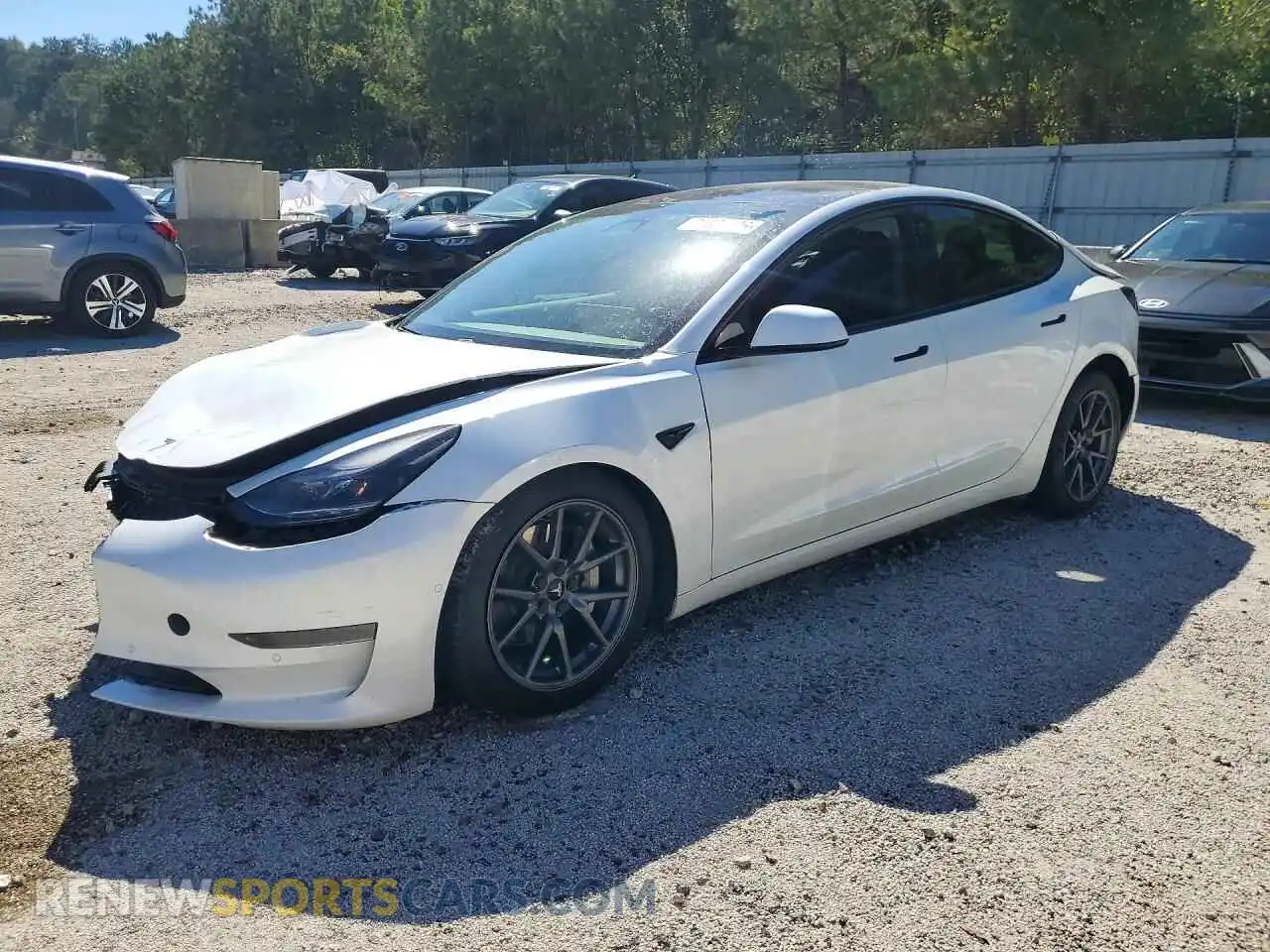 1 Фотография поврежденного автомобиля 5YJ3E1EA2MF986497 TESLA MODEL 3 2021