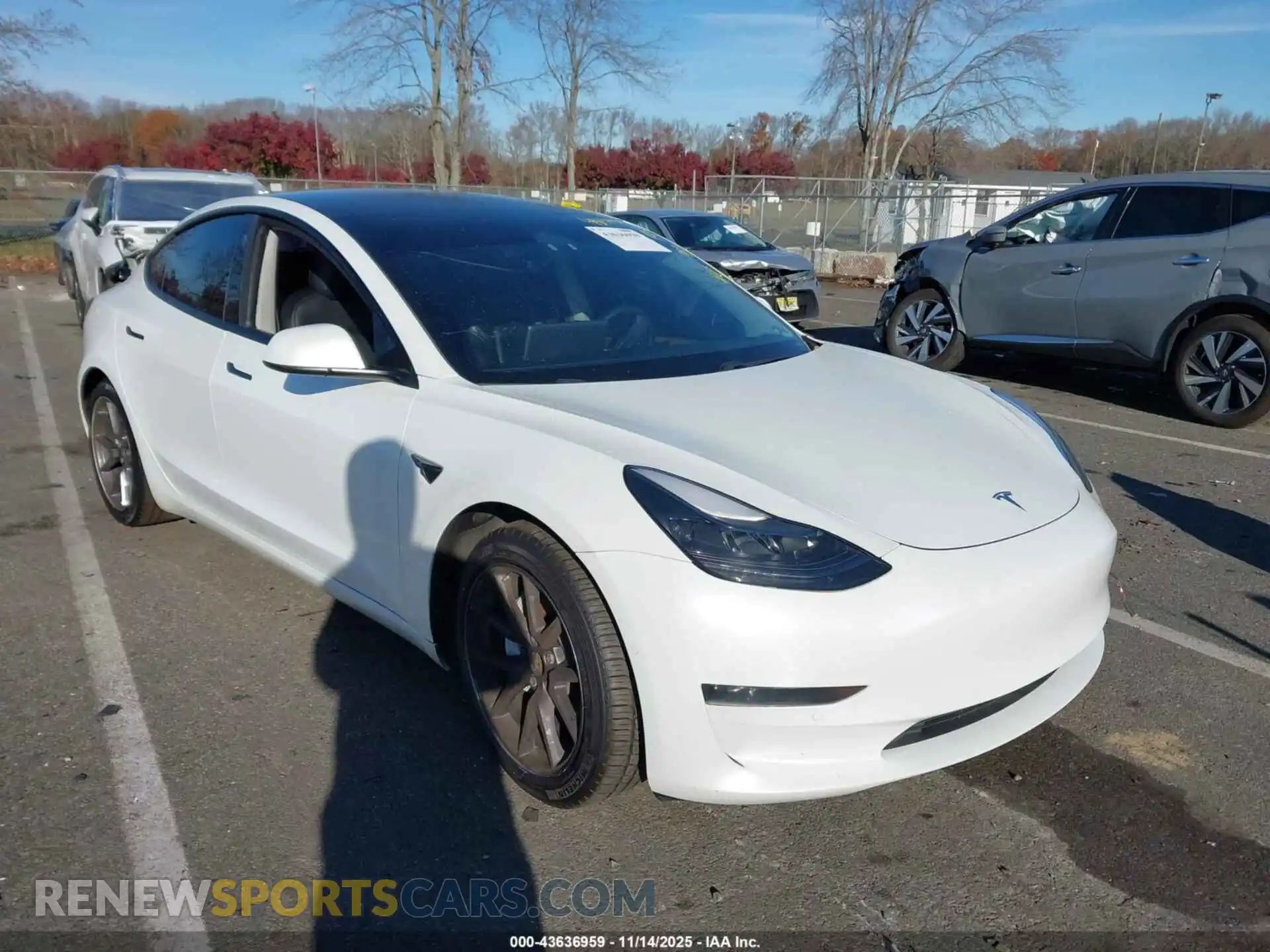 1 Photograph of a damaged car 5YJ3E1EA2MF987066 TESLA MODEL 3 2021