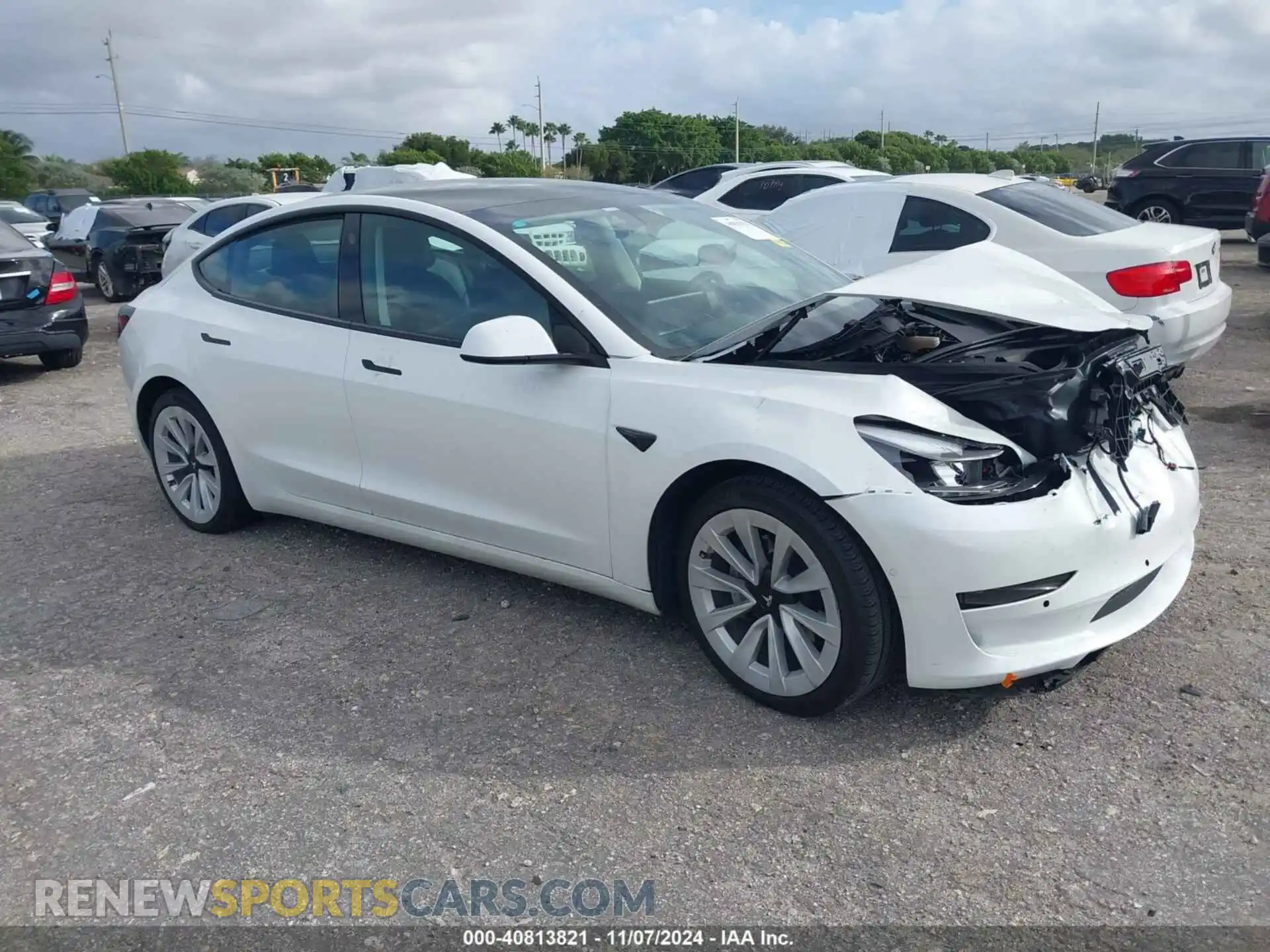 1 Photograph of a damaged car 5YJ3E1EA2MF990842 TESLA MODEL 3 2021