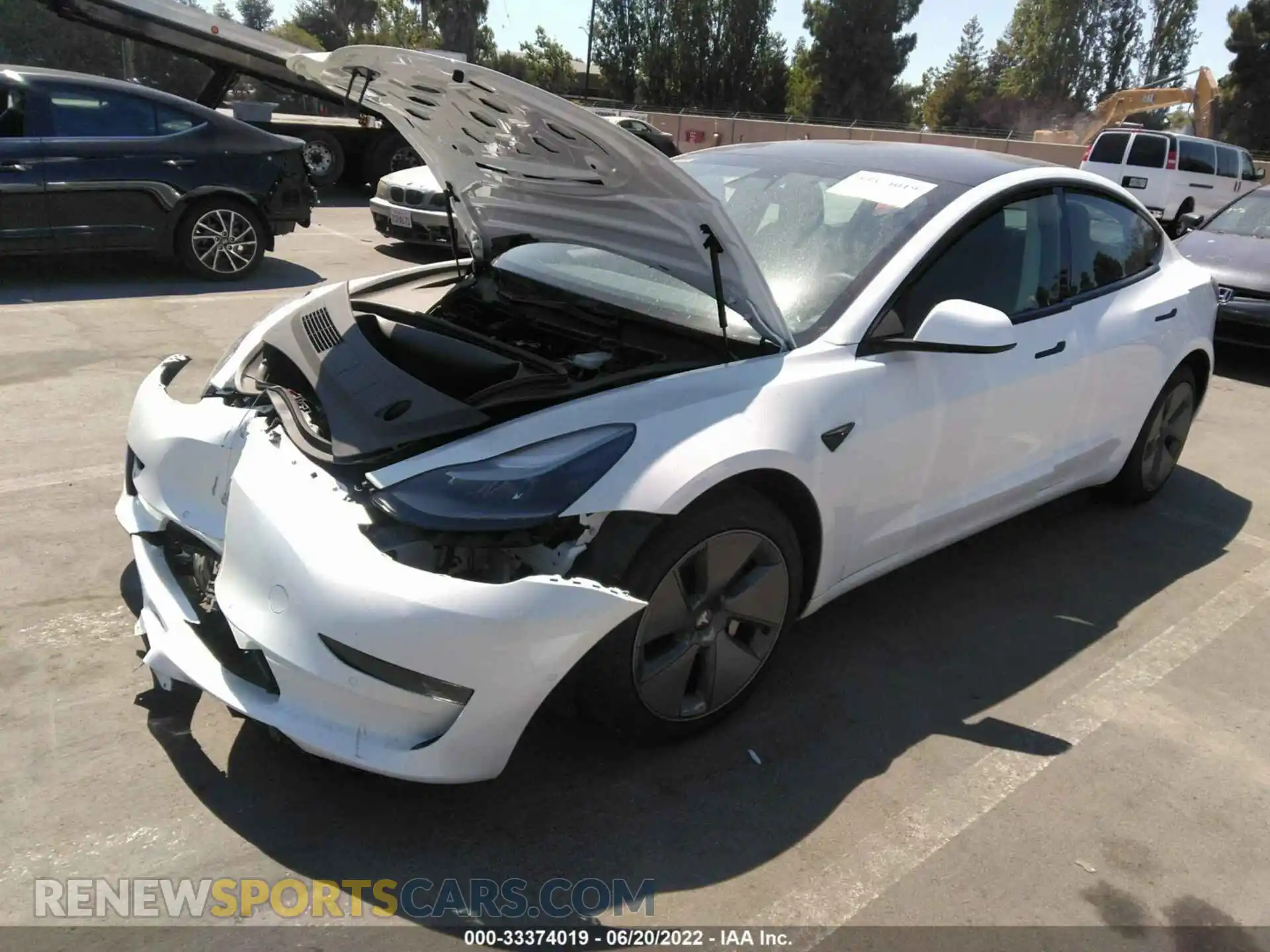 2 Photograph of a damaged car 5YJ3E1EA3MF009479 TESLA MODEL 3 2021