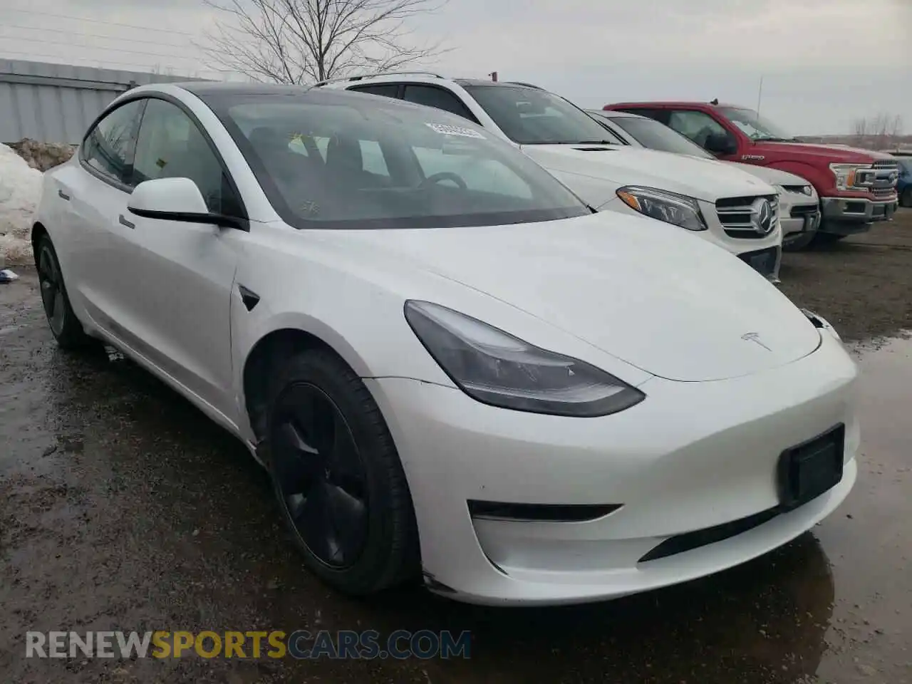 1 Photograph of a damaged car 5YJ3E1EA3MF013533 TESLA MODEL 3 2021