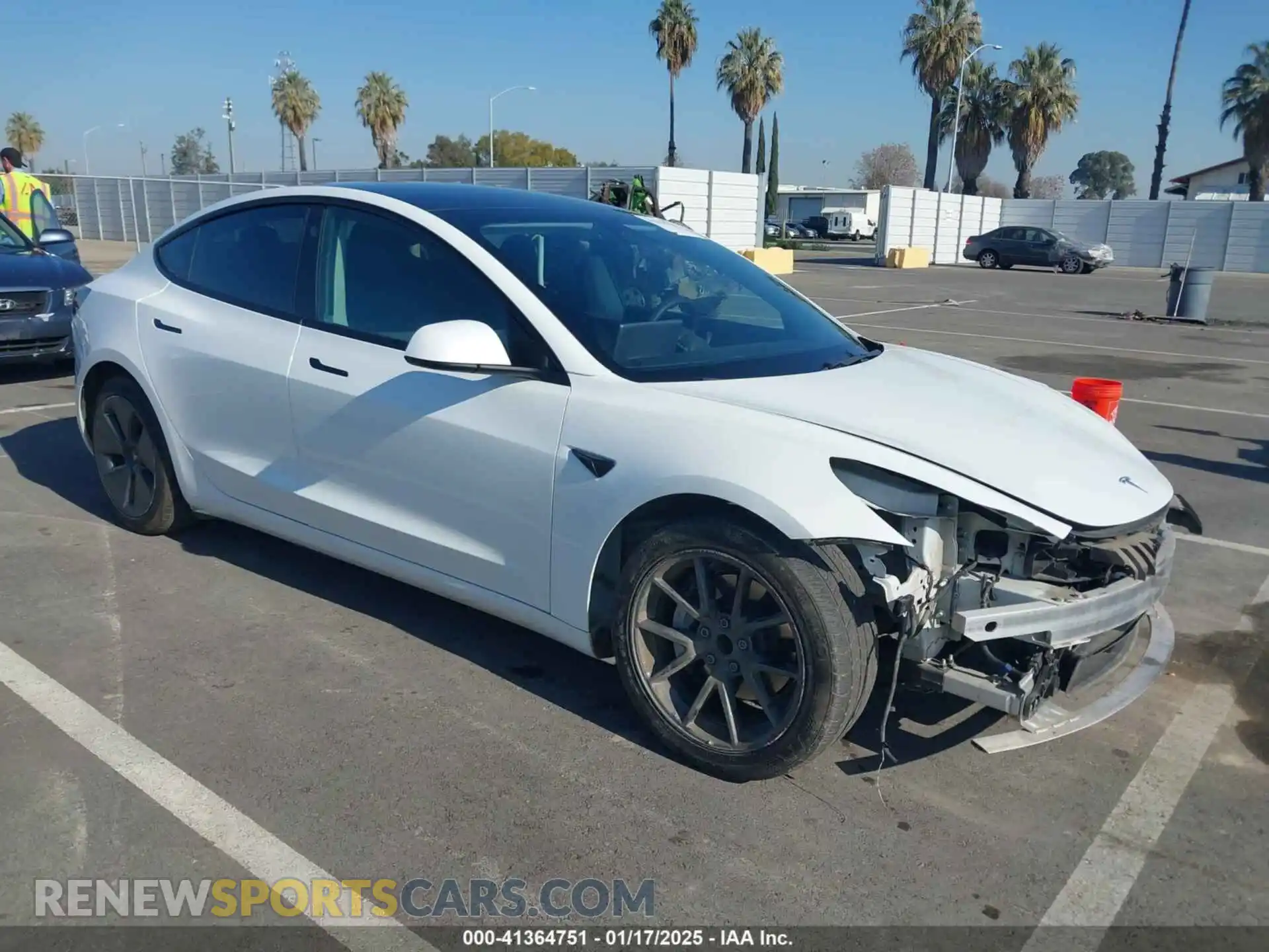 1 Photograph of a damaged car 5YJ3E1EA3MF016660 TESLA MODEL 3 2021