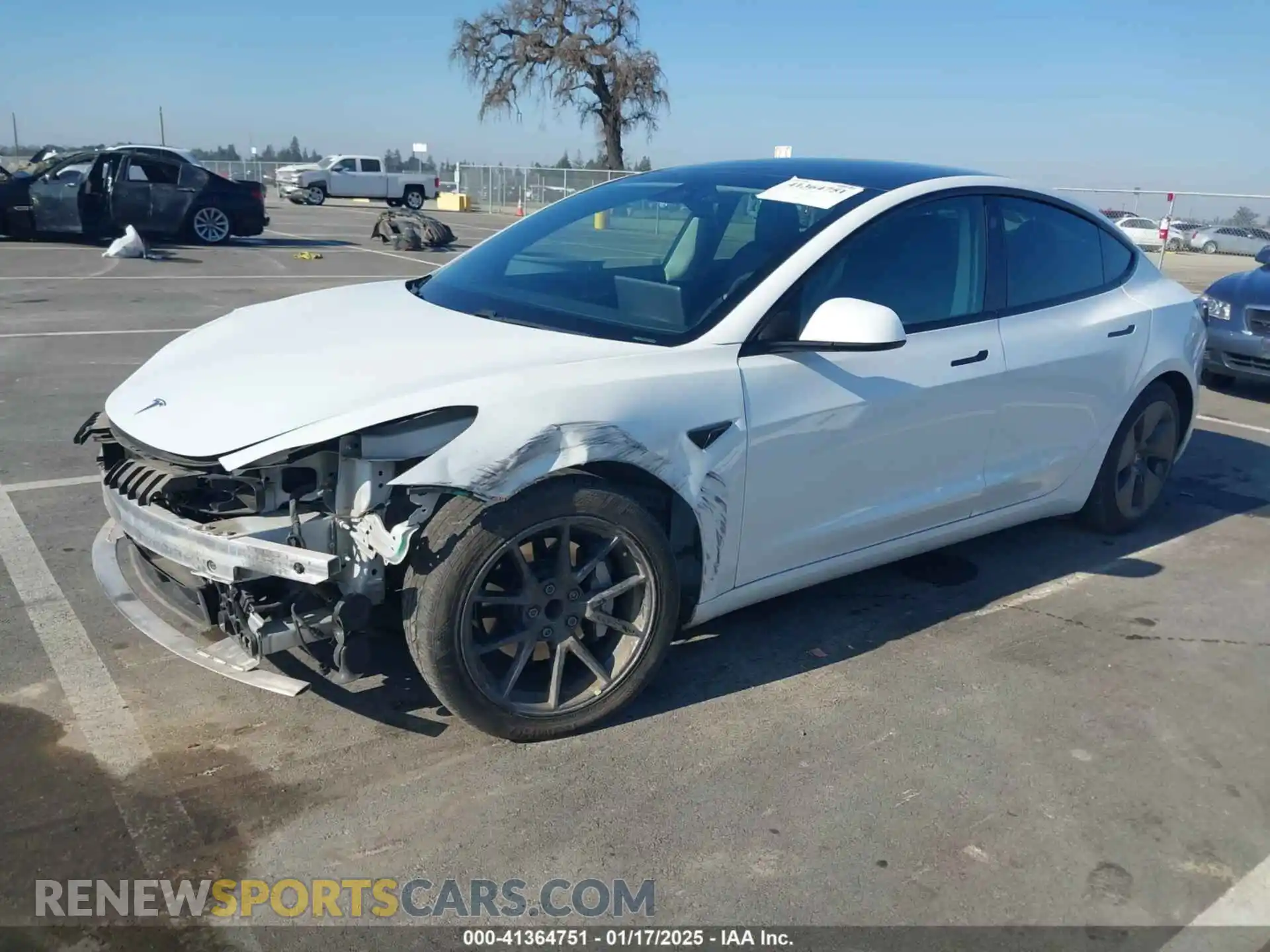 2 Photograph of a damaged car 5YJ3E1EA3MF016660 TESLA MODEL 3 2021