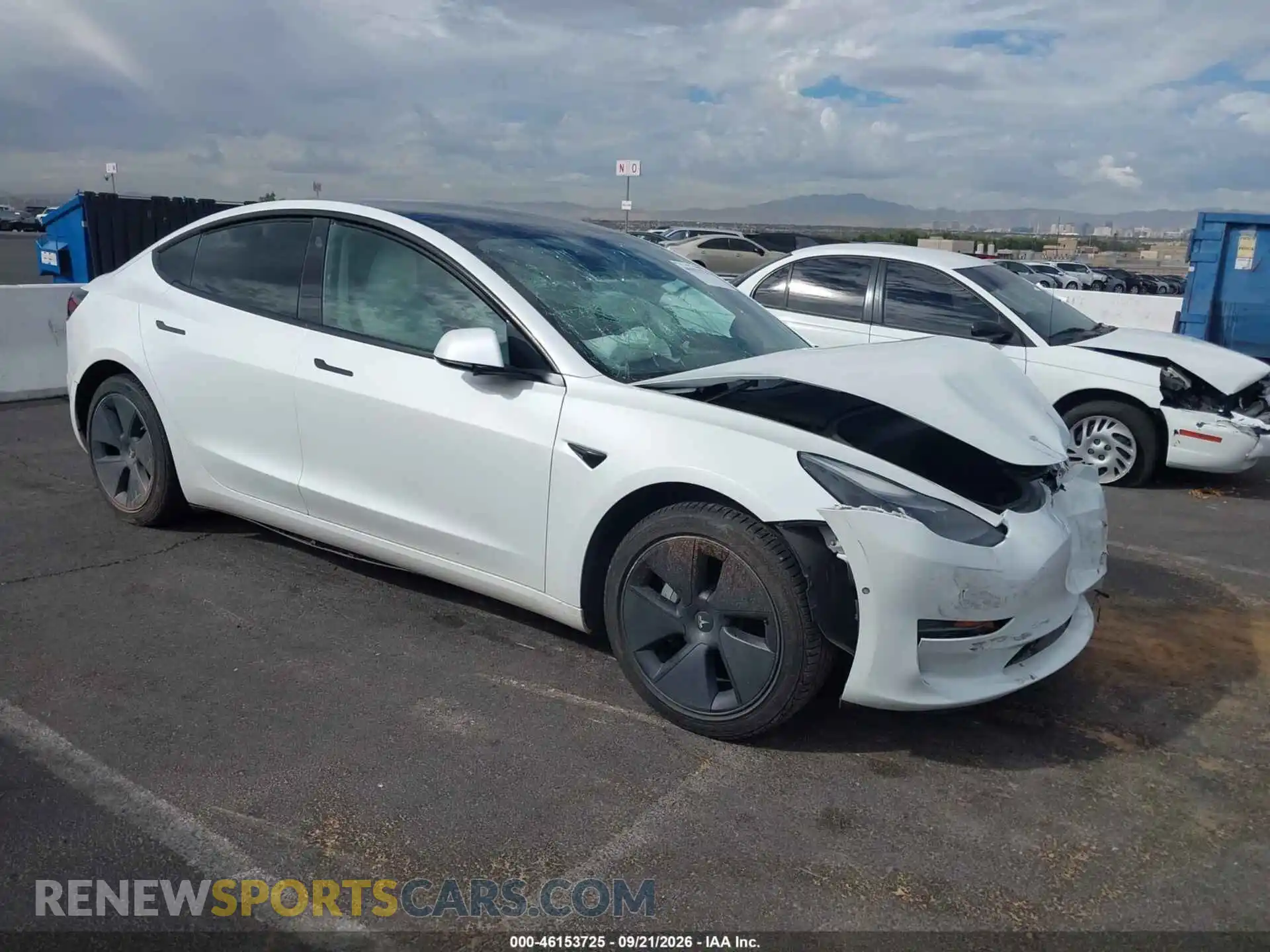 1 Photograph of a damaged car 5YJ3E1EA3MF018411 TESLA MODEL 3 2021