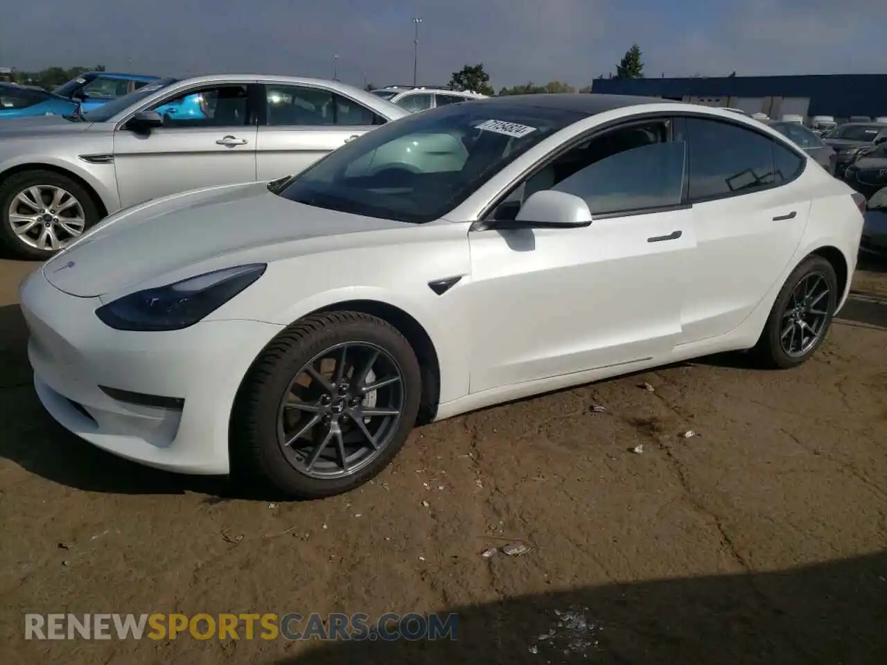 1 Photograph of a damaged car 5YJ3E1EA3MF024595 TESLA MODEL 3 2021