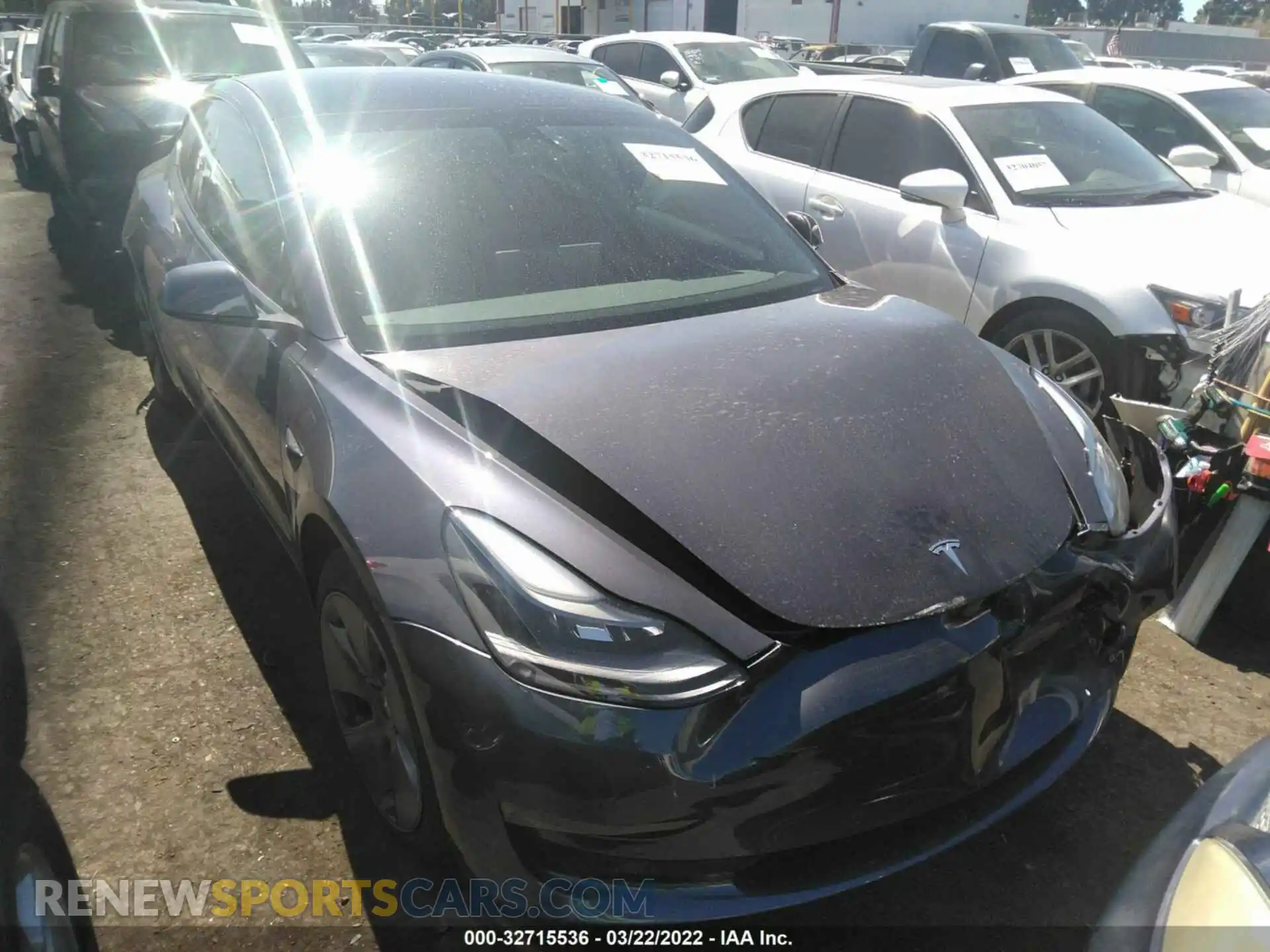 1 Photograph of a damaged car 5YJ3E1EA3MF026783 TESLA MODEL 3 2021