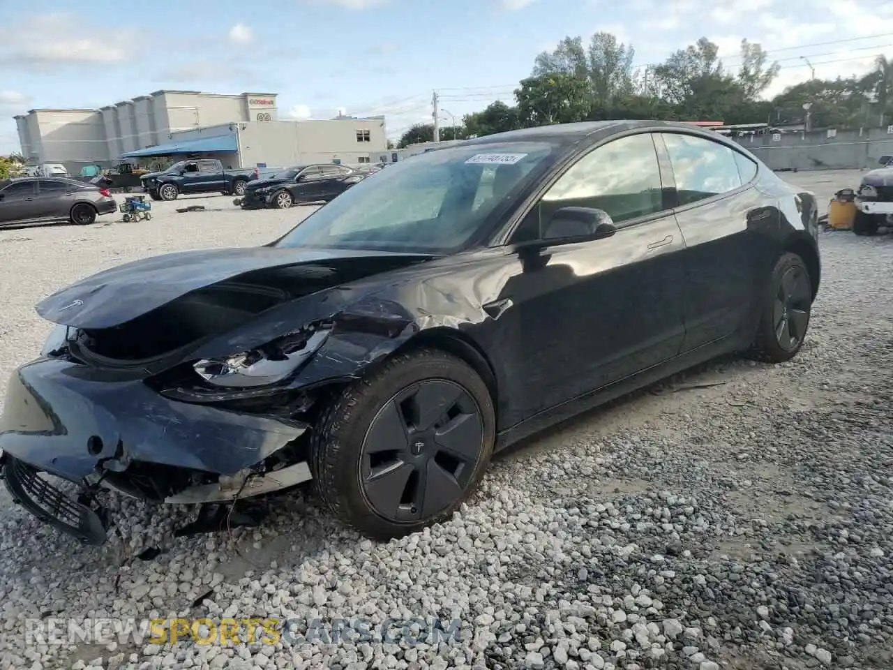 1 Photograph of a damaged car 5YJ3E1EA3MF027996 TESLA MODEL 3 2021