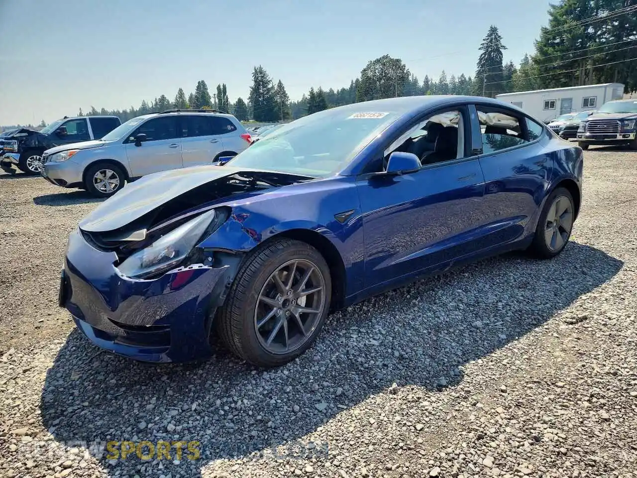 1 Photograph of a damaged car 5YJ3E1EA3MF028971 TESLA MODEL 3 2021