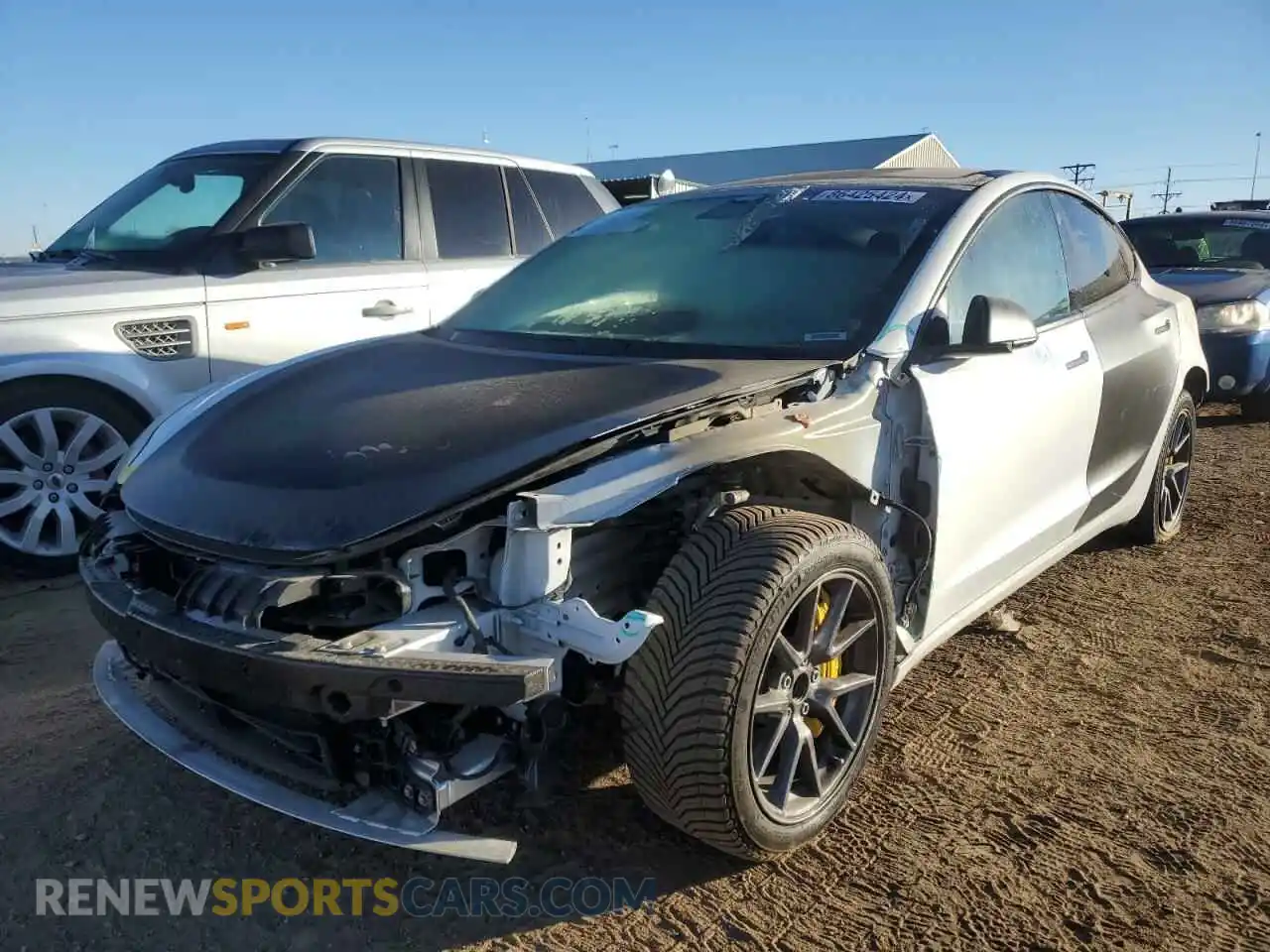 1 Photograph of a damaged car 5YJ3E1EA3MF031742 TESLA MODEL 3 2021