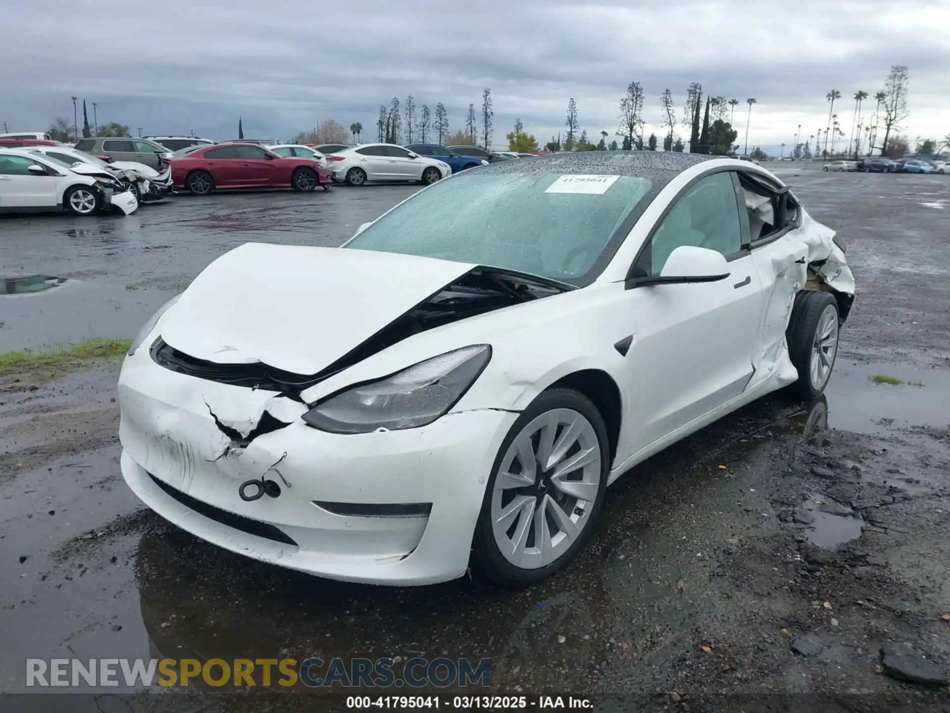 2 Photograph of a damaged car 5YJ3E1EA3MF032180 TESLA MODEL 3 2021