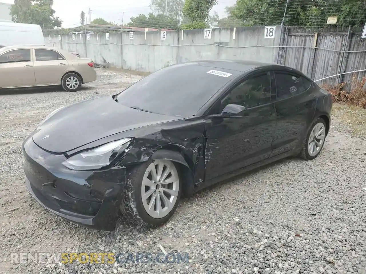 1 Photograph of a damaged car 5YJ3E1EA3MF032423 TESLA MODEL 3 2021