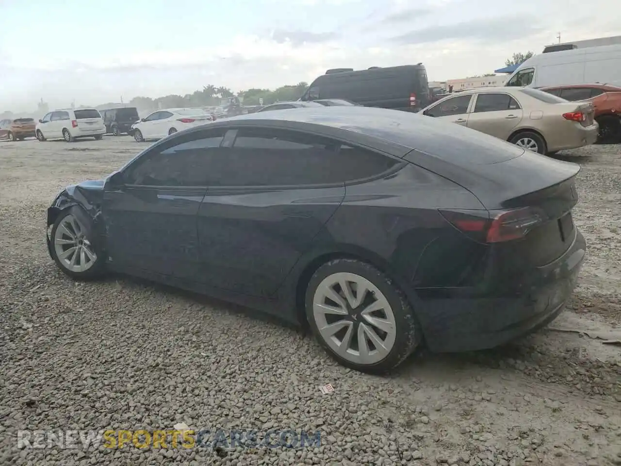 2 Photograph of a damaged car 5YJ3E1EA3MF032423 TESLA MODEL 3 2021