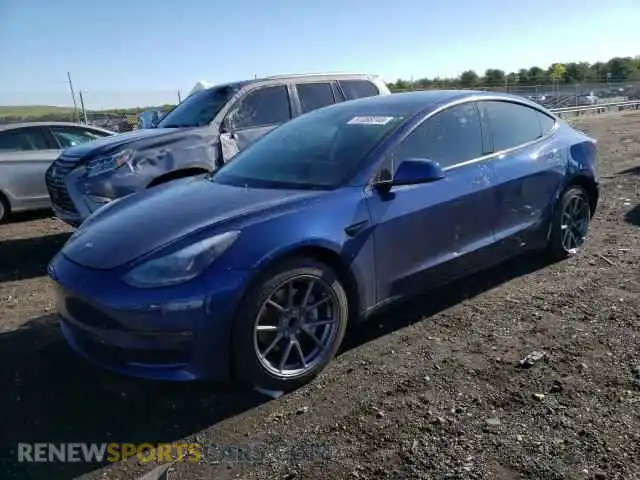 1 Photograph of a damaged car 5YJ3E1EA3MF045883 TESLA MODEL 3 2021