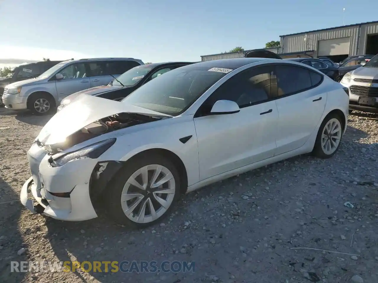 1 Photograph of a damaged car 5YJ3E1EA3MF053787 TESLA MODEL 3 2021