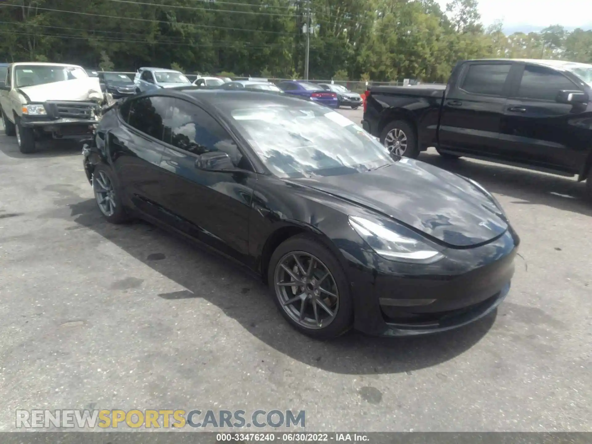 1 Photograph of a damaged car 5YJ3E1EA3MF058424 TESLA MODEL 3 2021