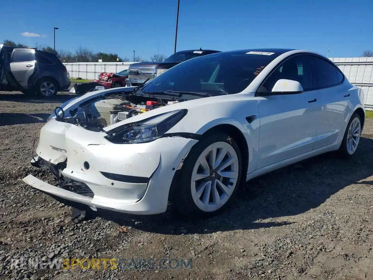 1 Photograph of a damaged car 5YJ3E1EA3MF069049 TESLA MODEL 3 2021