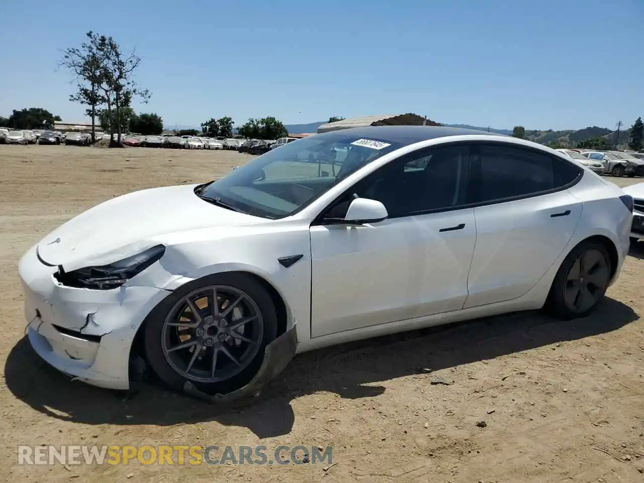 1 Photograph of a damaged car 5YJ3E1EA3MF074879 TESLA MODEL 3 2021