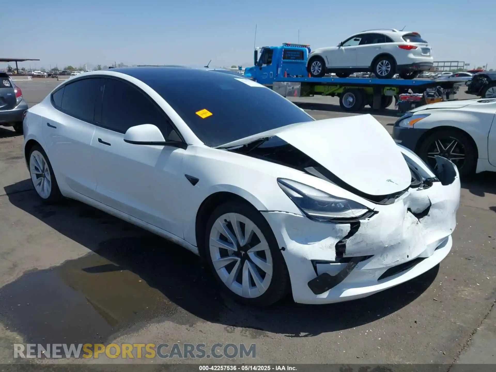 1 Photograph of a damaged car 5YJ3E1EA3MF075594 TESLA MODEL 3 2021