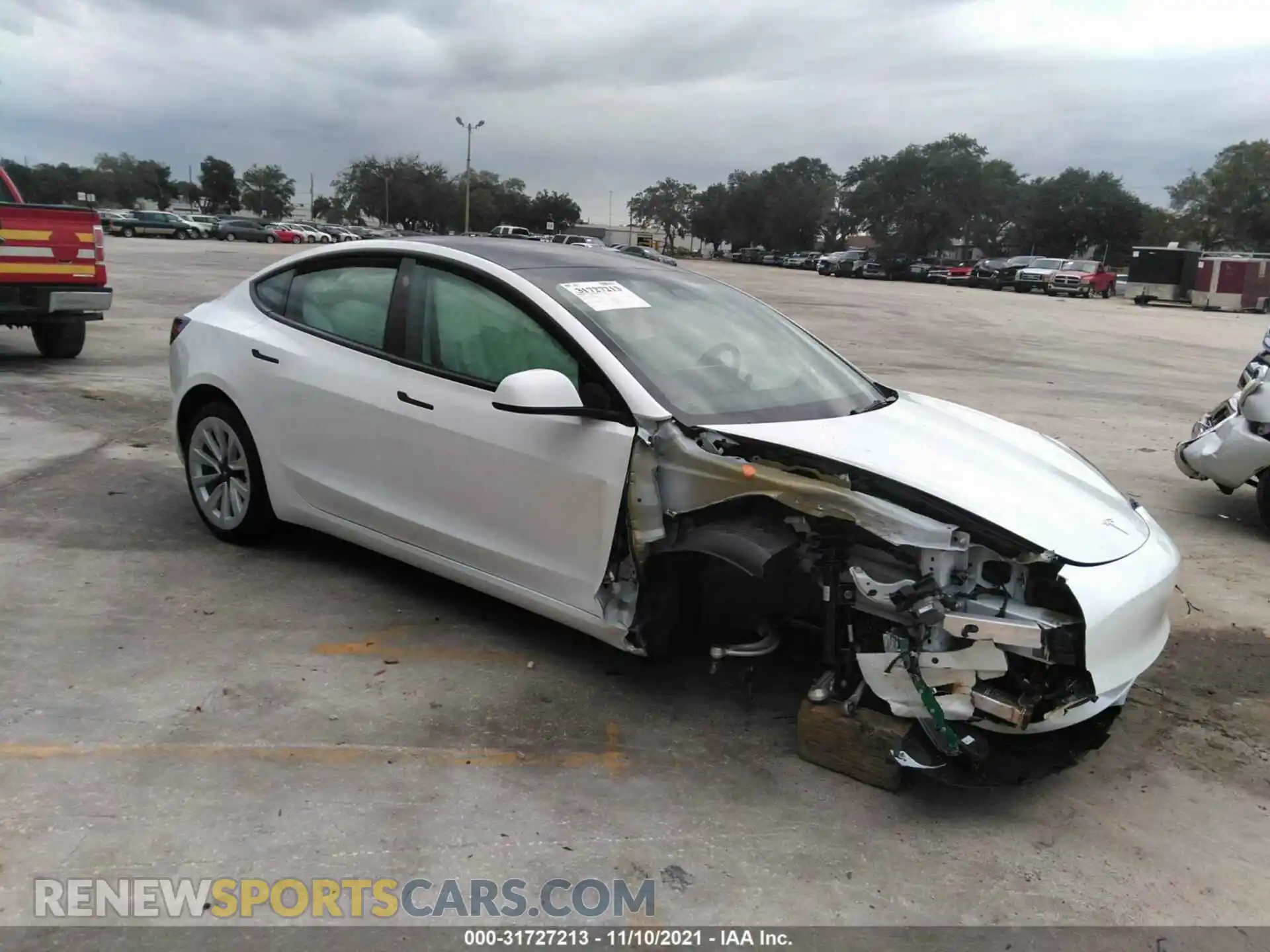 1 Photograph of a damaged car 5YJ3E1EA3MF088944 TESLA MODEL 3 2021
