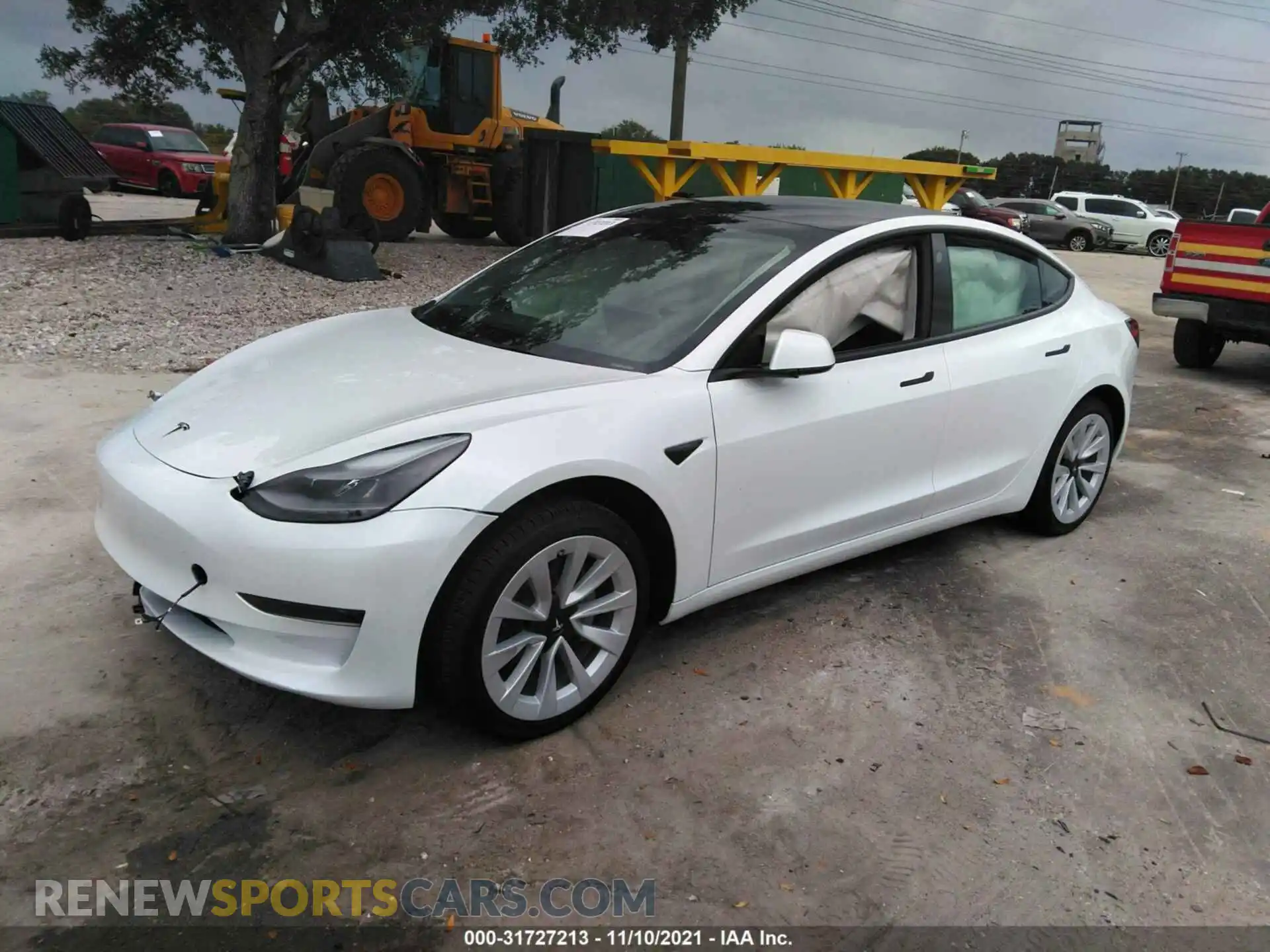 2 Photograph of a damaged car 5YJ3E1EA3MF088944 TESLA MODEL 3 2021