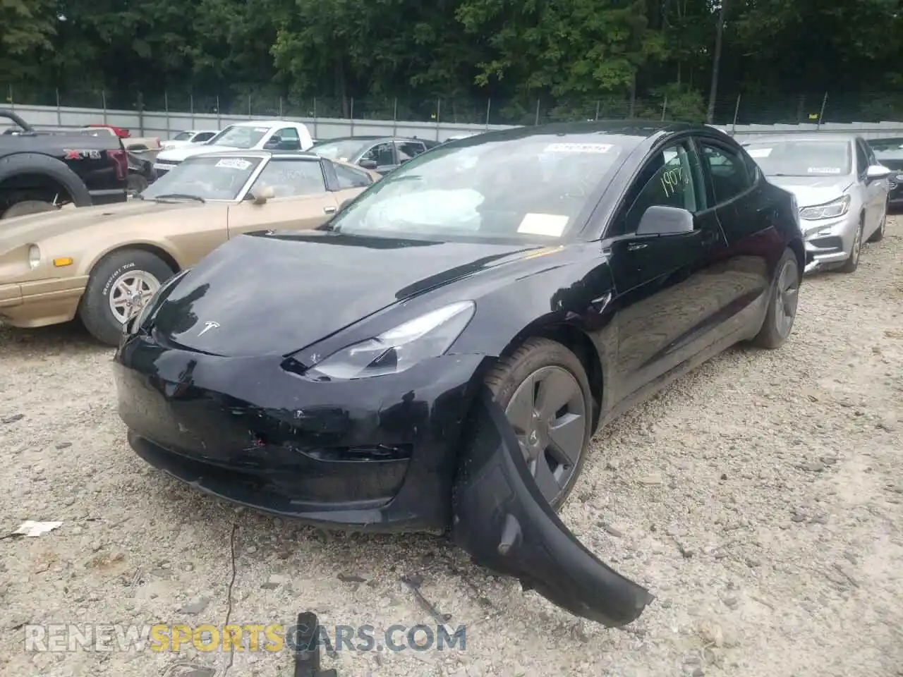 2 Photograph of a damaged car 5YJ3E1EA3MF090371 TESLA MODEL 3 2021