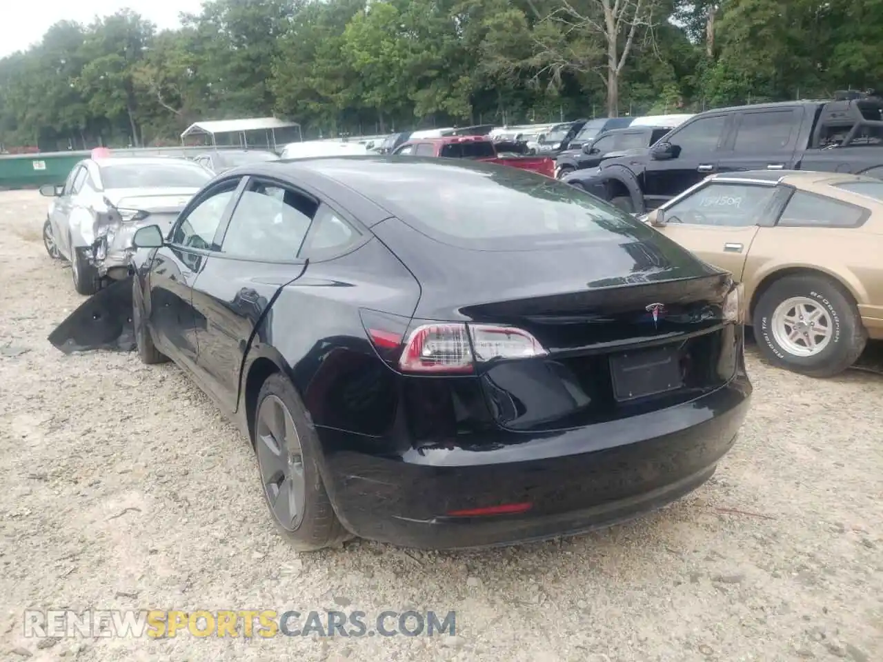 3 Photograph of a damaged car 5YJ3E1EA3MF090371 TESLA MODEL 3 2021