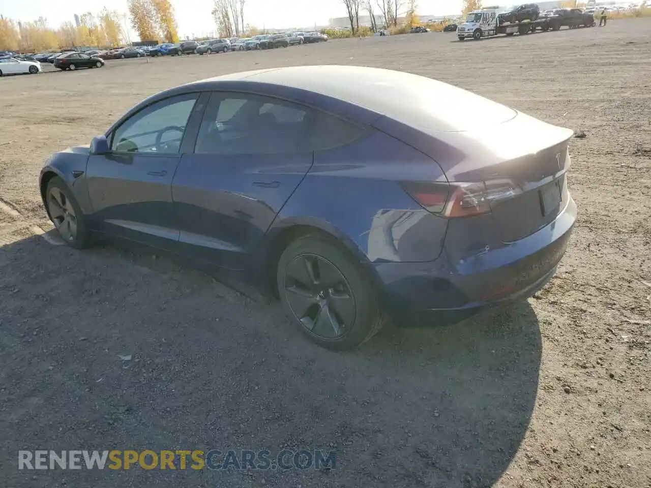 2 Photograph of a damaged car 5YJ3E1EA3MF090466 TESLA MODEL 3 2021