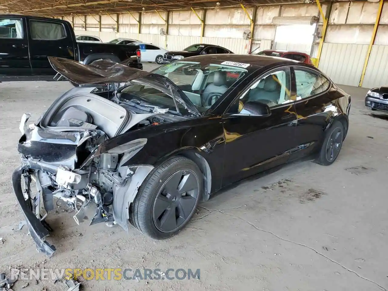 1 Photograph of a damaged car 5YJ3E1EA3MF094677 TESLA MODEL 3 2021