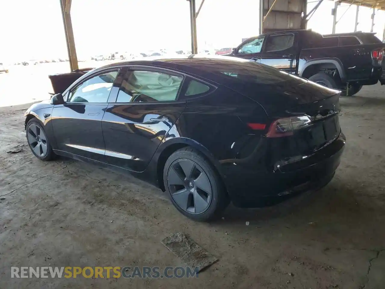 2 Photograph of a damaged car 5YJ3E1EA3MF094677 TESLA MODEL 3 2021