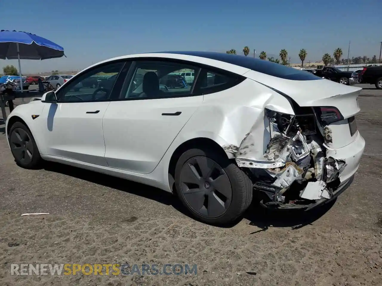 2 Photograph of a damaged car 5YJ3E1EA3MF097496 TESLA MODEL 3 2021