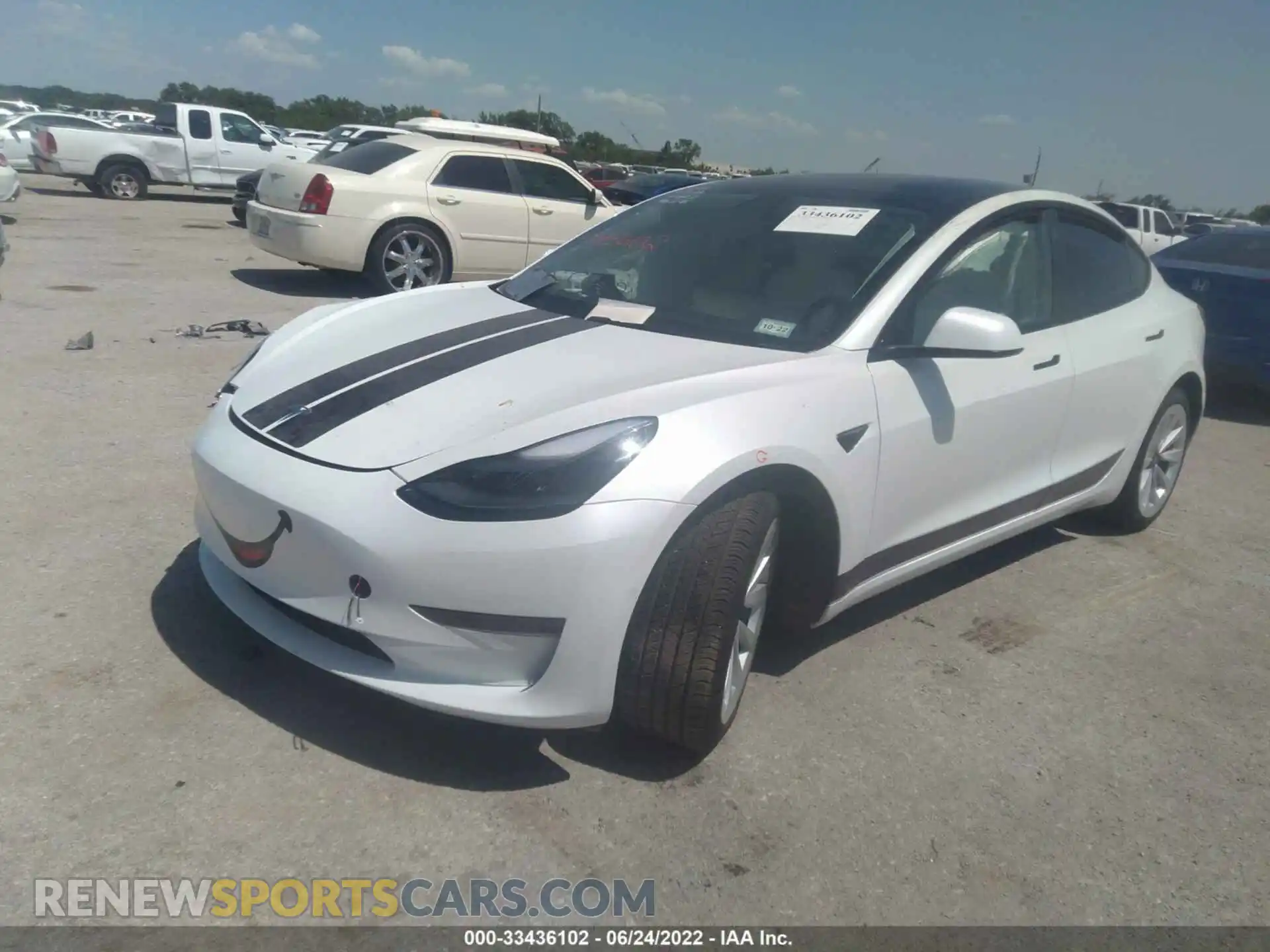 2 Photograph of a damaged car 5YJ3E1EA3MF097885 TESLA MODEL 3 2021
