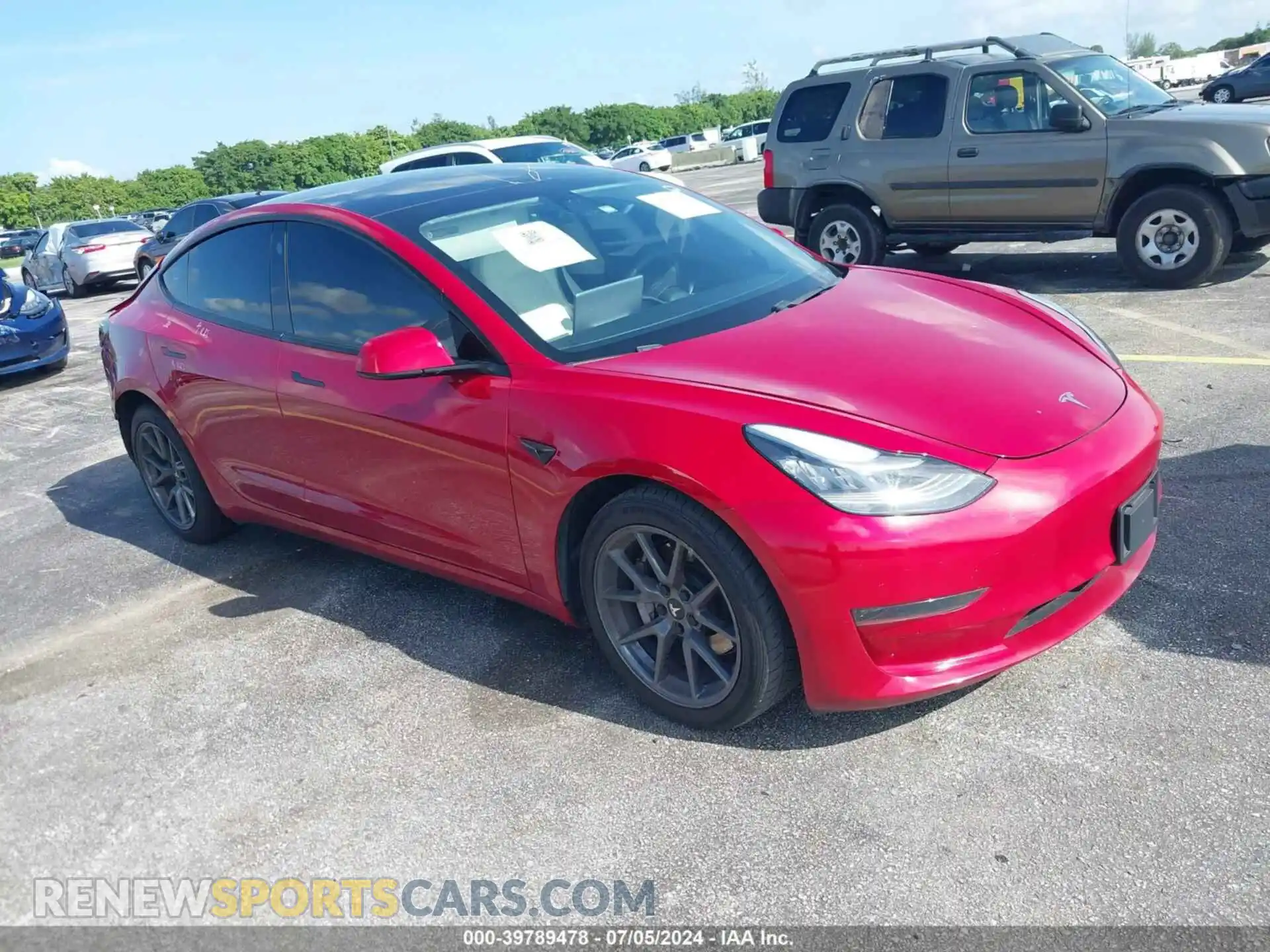 1 Photograph of a damaged car 5YJ3E1EA3MF843428 TESLA MODEL 3 2021