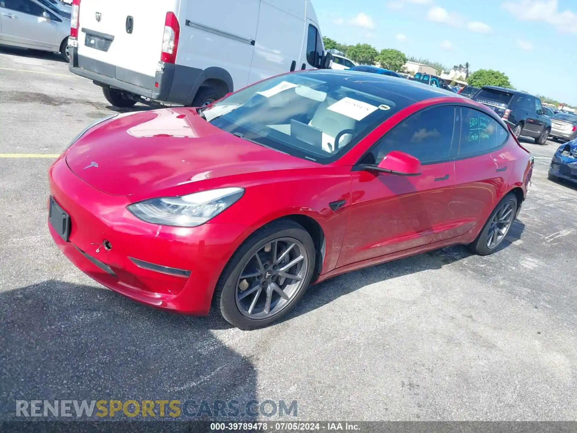 2 Photograph of a damaged car 5YJ3E1EA3MF843428 TESLA MODEL 3 2021
