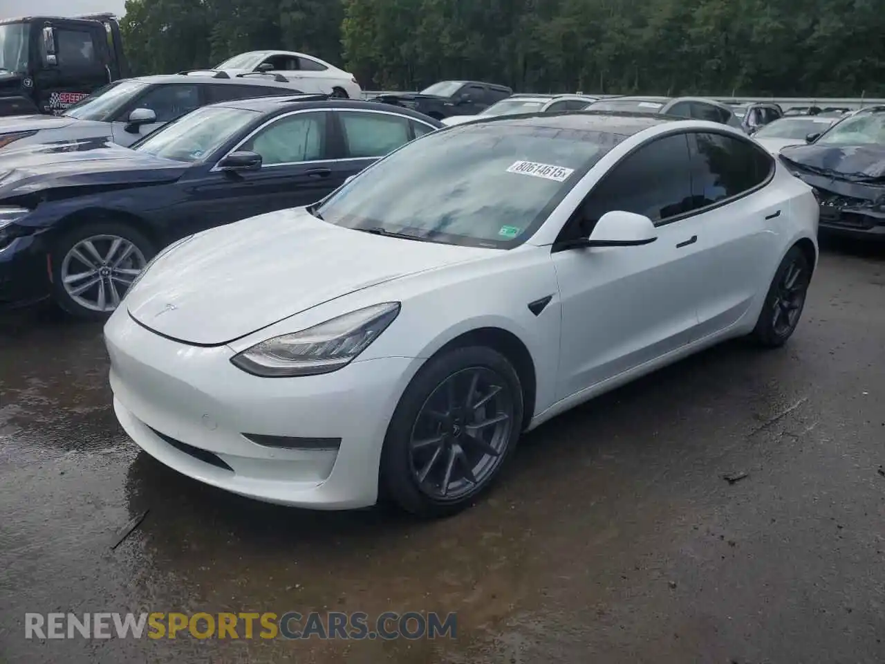 1 Photograph of a damaged car 5YJ3E1EA3MF853683 TESLA MODEL 3 2021